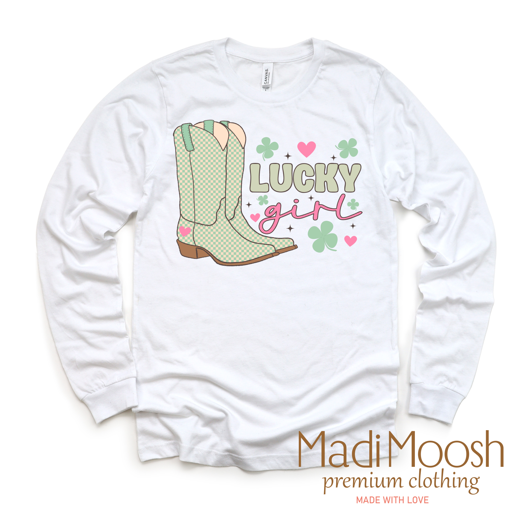 St. Patrick's Day Lucky Cowgirl Shirt - Retro Western St. Patrick's Day Tee
