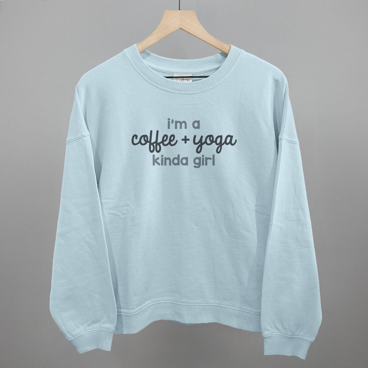 I'm A Coffee + Yoga Kinda Girl - Comfort Colors Tee, Chambray - Bexa Boutique
