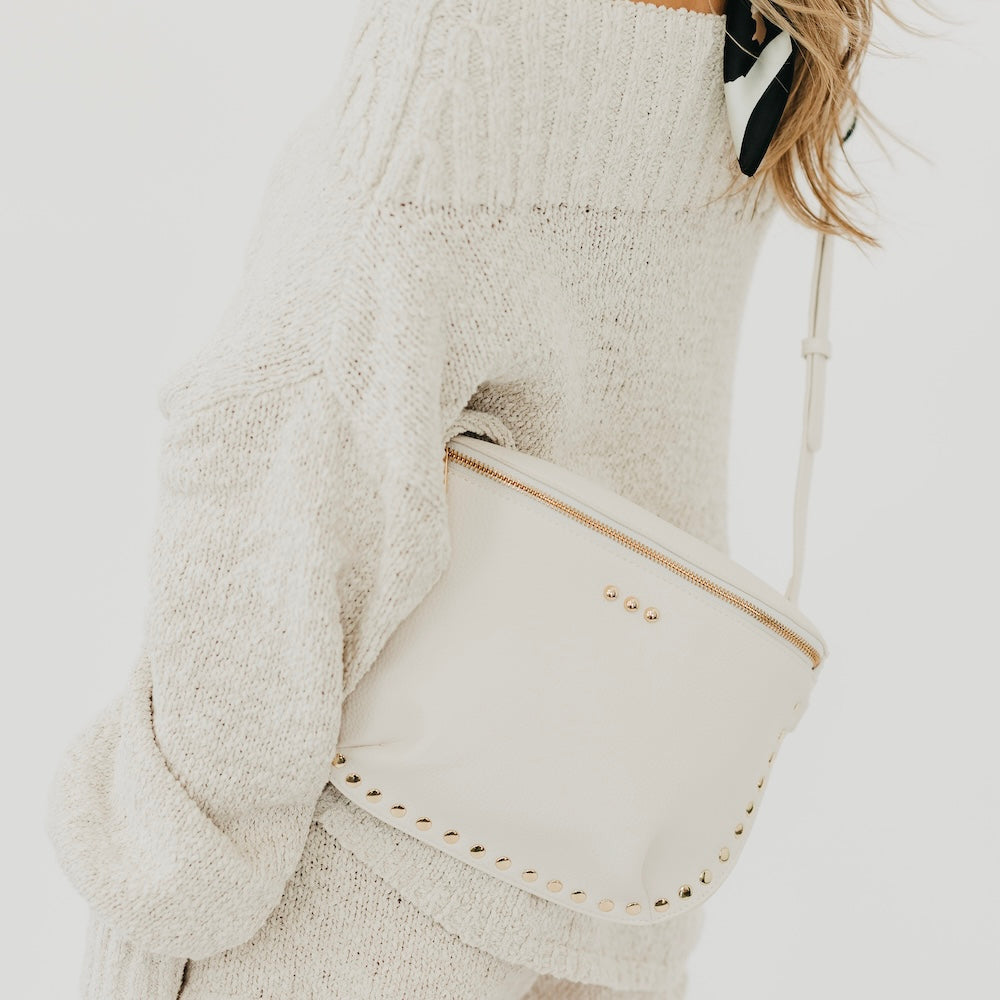 Pebbled Sabrina Studded Bum Bag - Black - Bexa Boutique