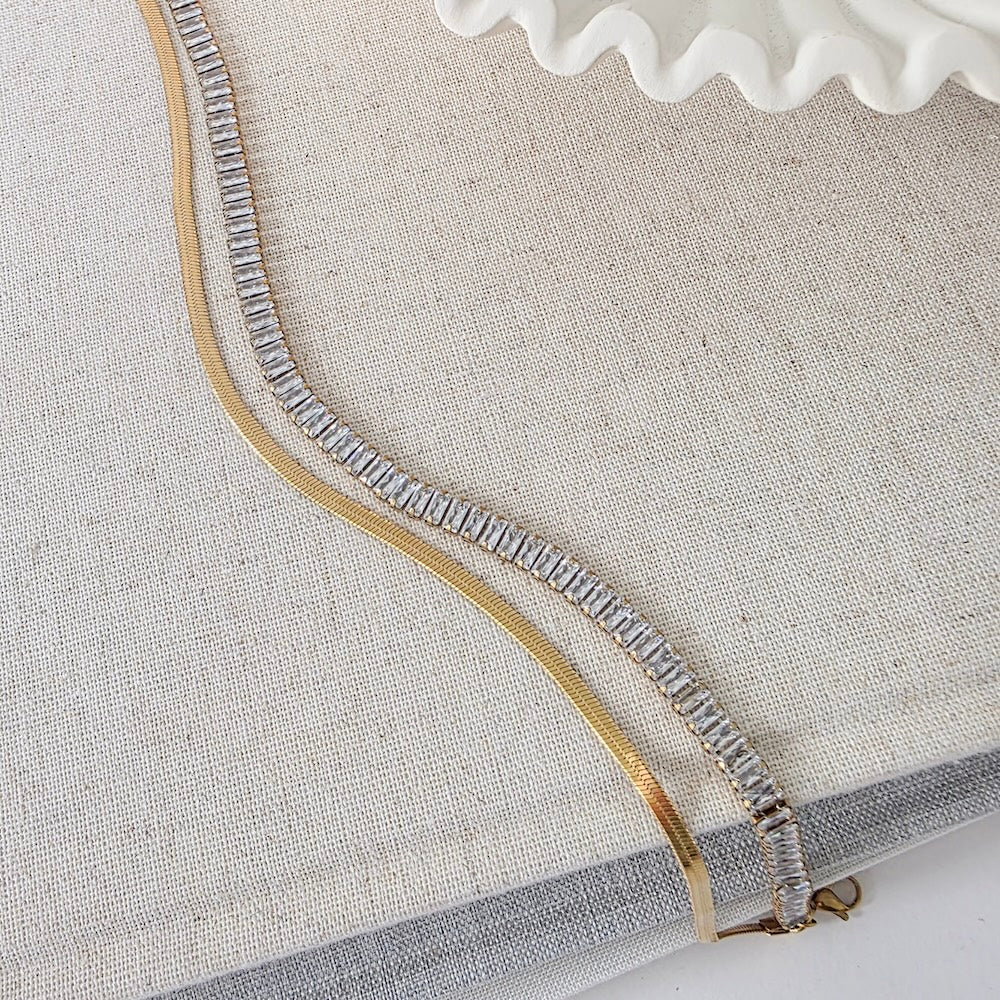 Pinch Me Layered Necklace - WATERPROOF - Gold - Bexa Boutique