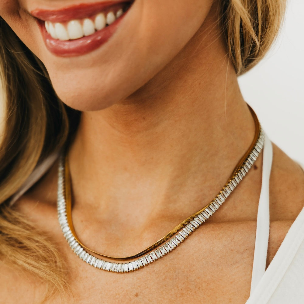 Pinch Me Layered Necklace - WATERPROOF - Gold - Bexa Boutique