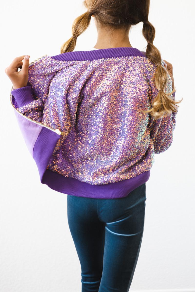 Purple Sequin Jacket - Mila & Rose