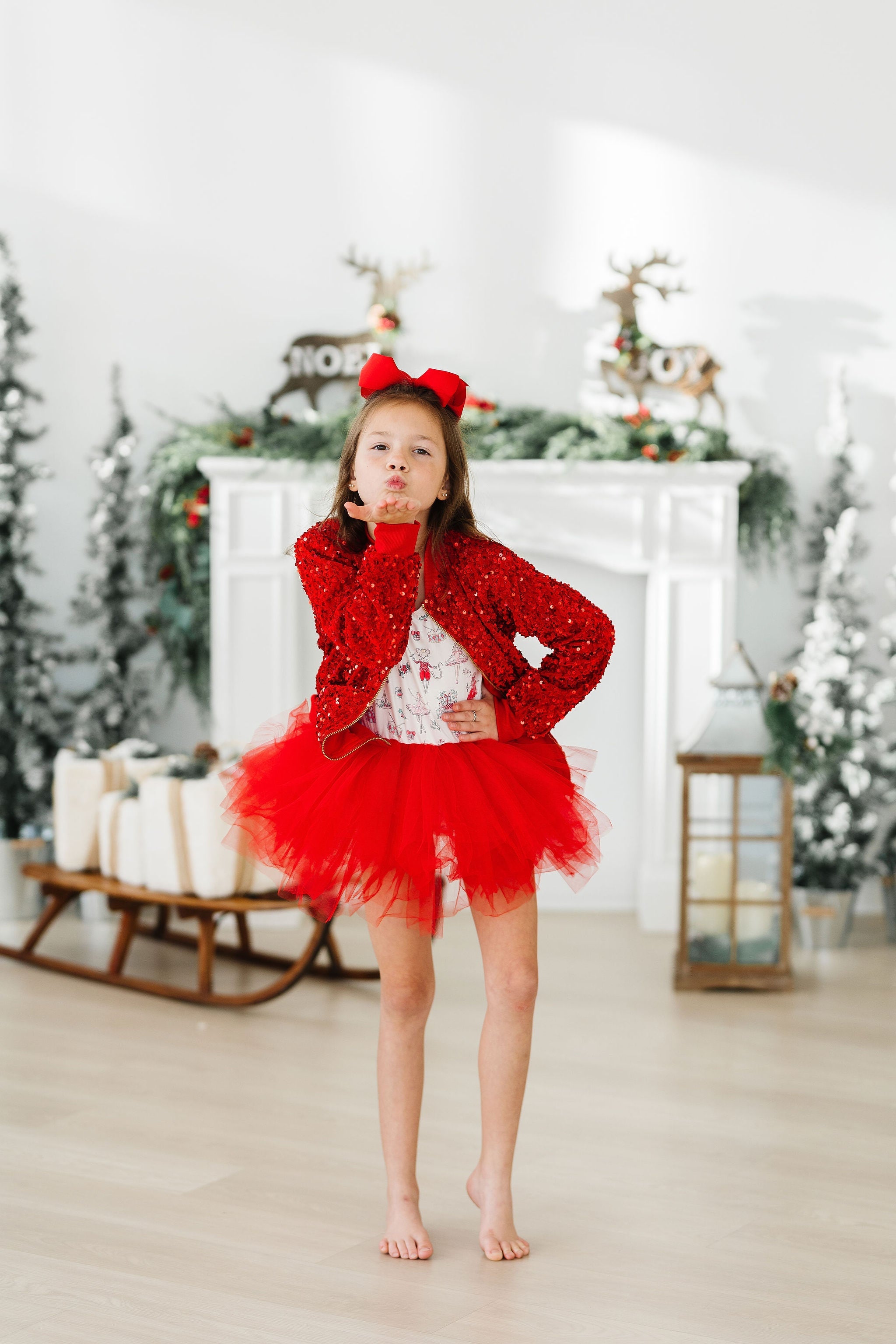 Girls' Red Velvet Sequin Jacket Size: 7/8 by Mila & Rose Girls' Red Velvet Sequin Jacket Size: 7/8 by Mila & Rose