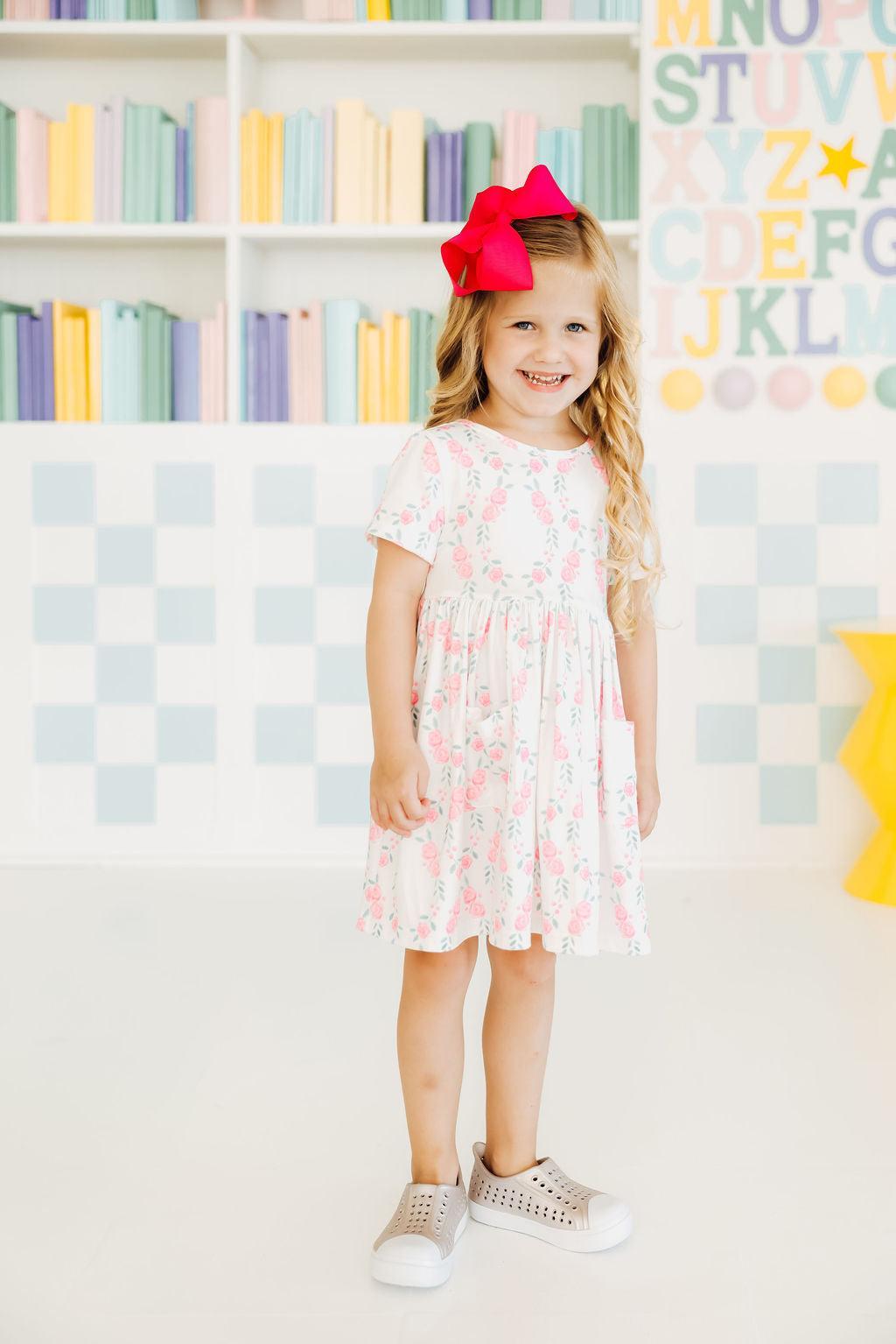 SALE Rosie Posie S/S Pocket Twirl Dress - Bexa Boutique