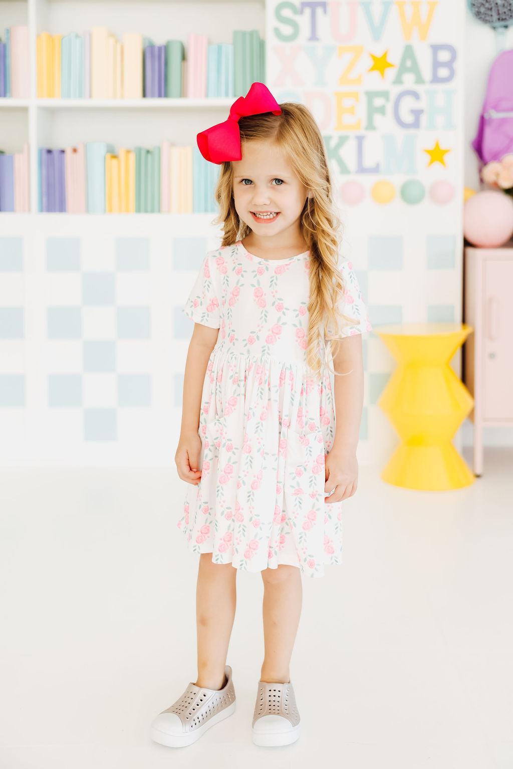 SALE Rosie Posie S/S Pocket Twirl Dress - Bexa Boutique