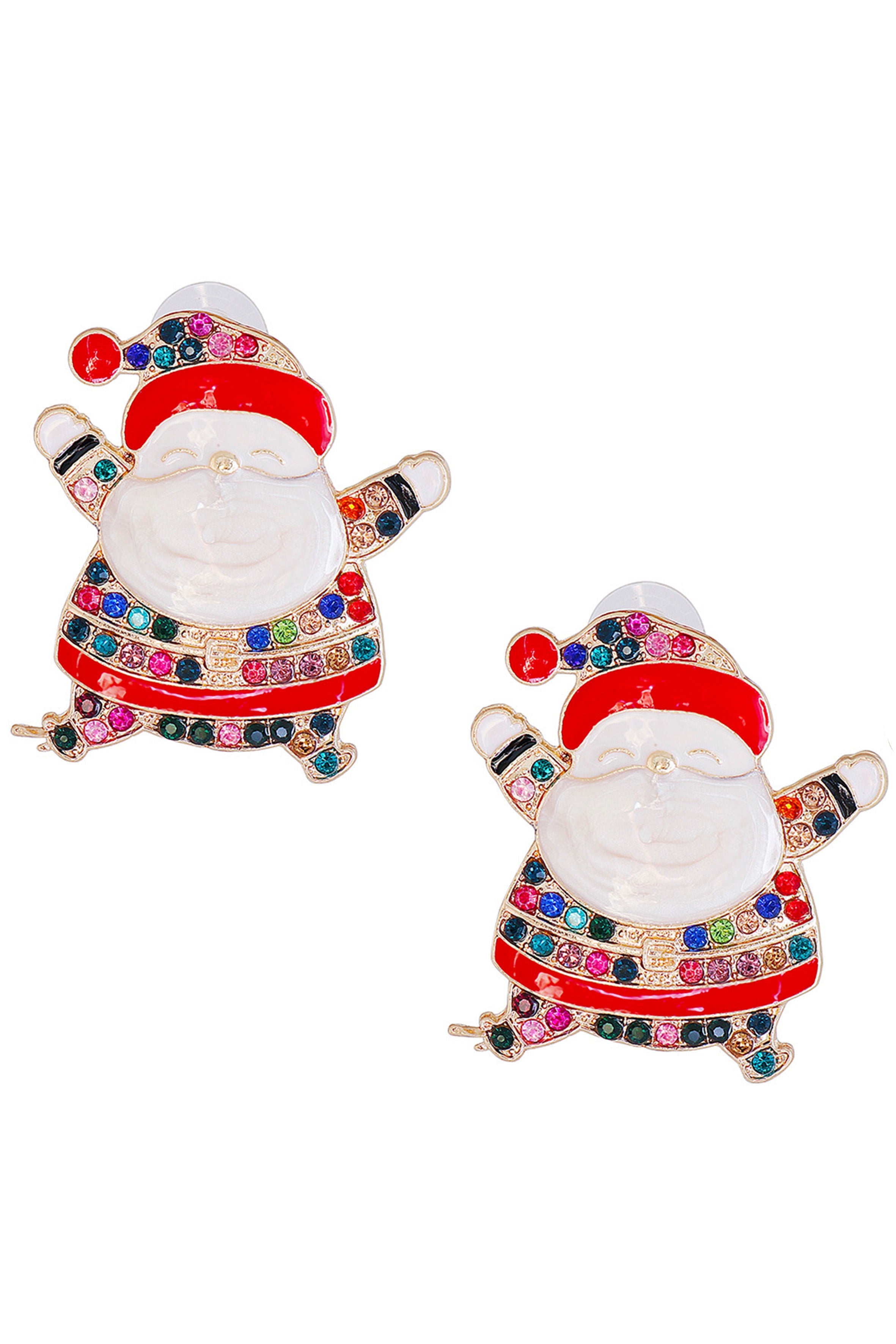 Santa Claus Rhinestone Earrings