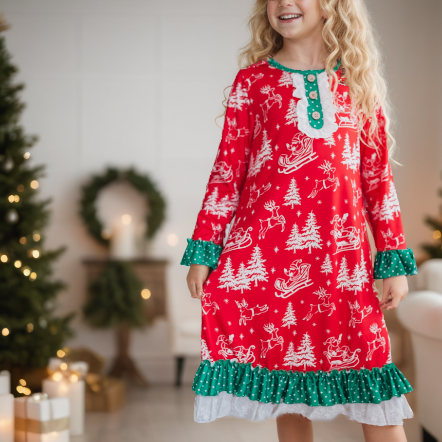 Santa Sled Lounge Gown