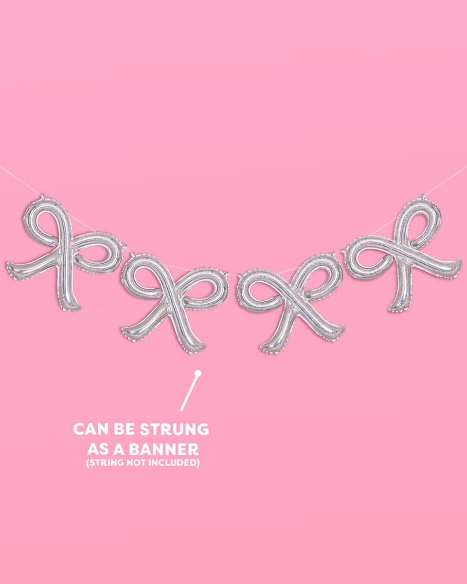 Shimmer Bow Balloons - 4 iridescent balloons - Bexa Boutique