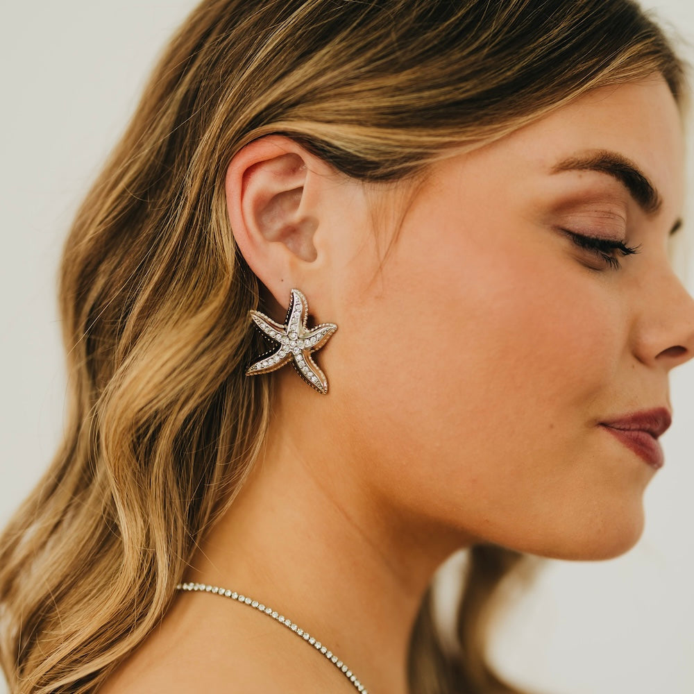 Starfish Earrings - WATERPROOF - Gold - Bexa Boutique