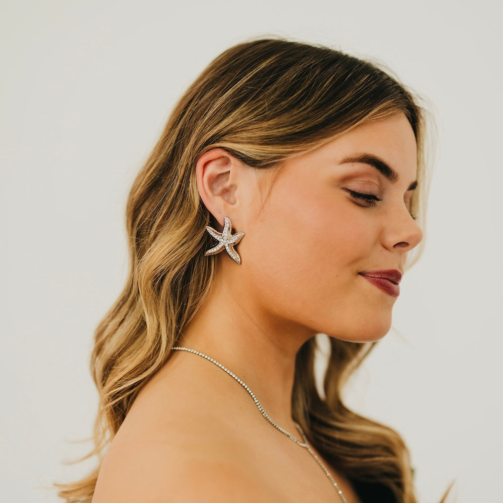 Starfish Earrings - WATERPROOF - Gold - Bexa Boutique