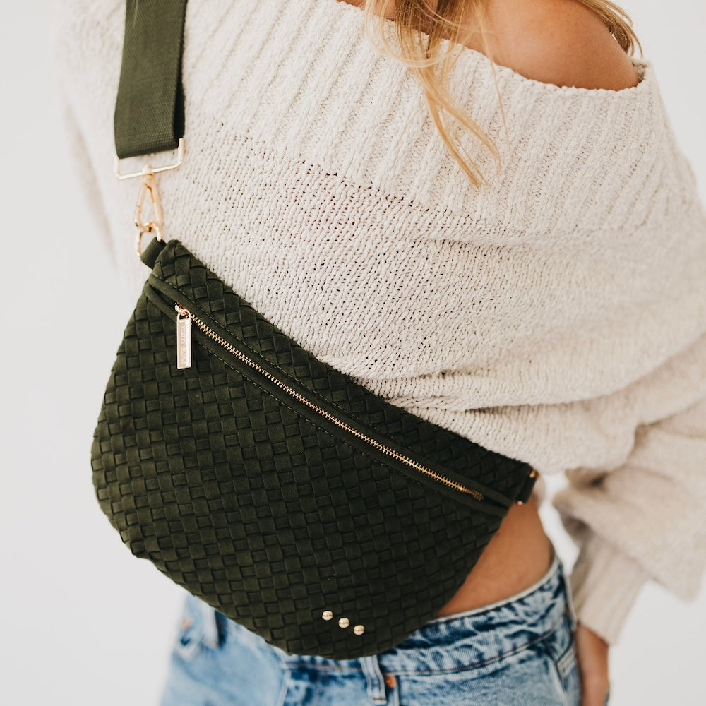 Suede Westlyn Woven Bum Bag