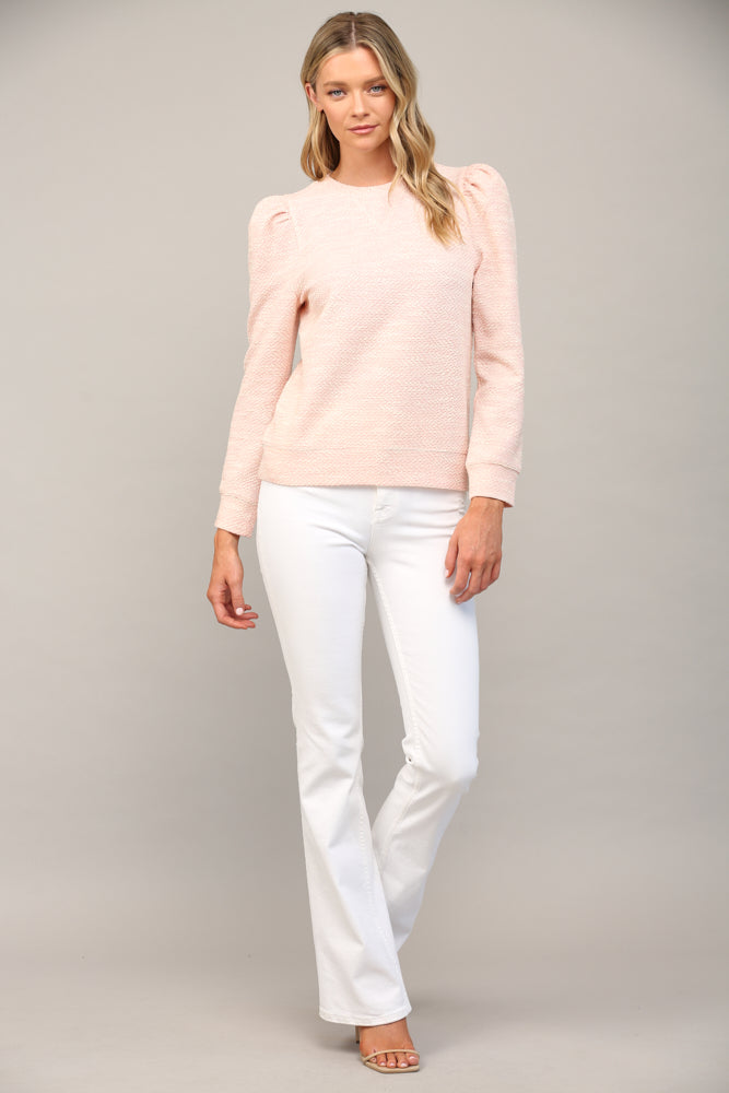 Puff Sleeve Textured Top