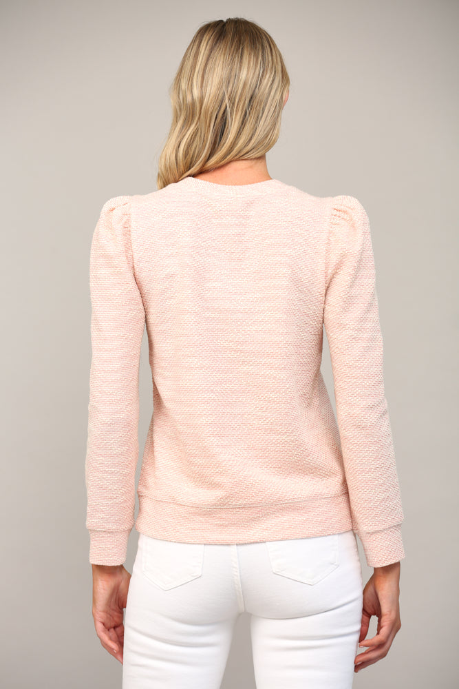 Puff Sleeve Textured Top