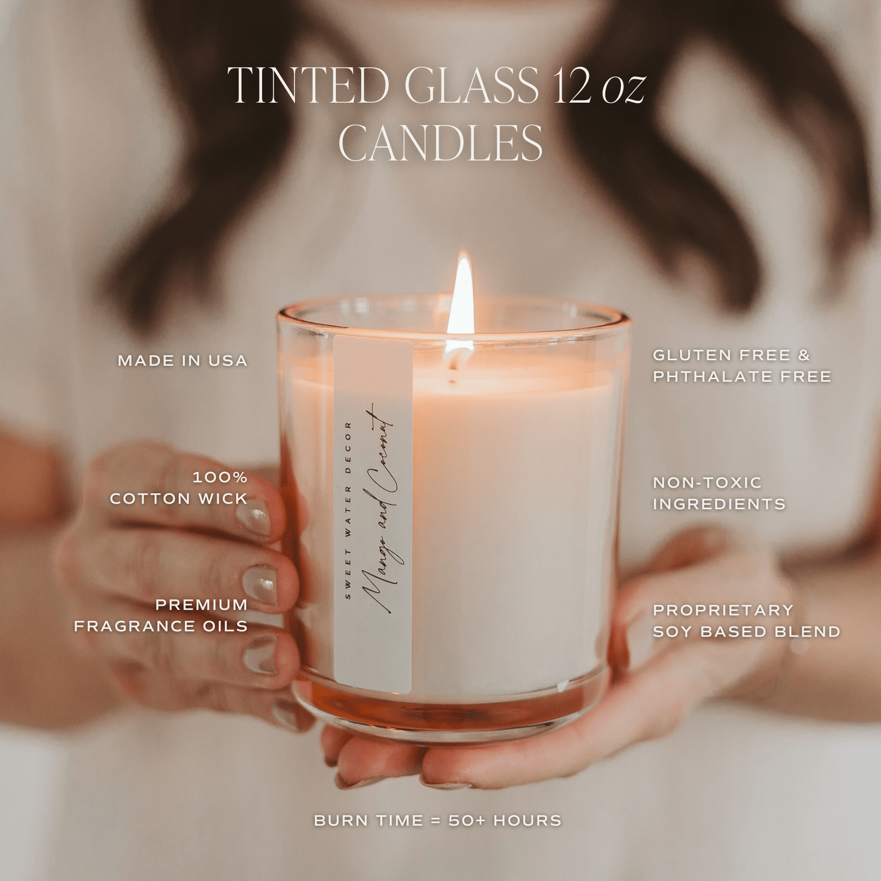 Sugar Cookies Soy Candle - Tinted Glass Jar - 12 oz
