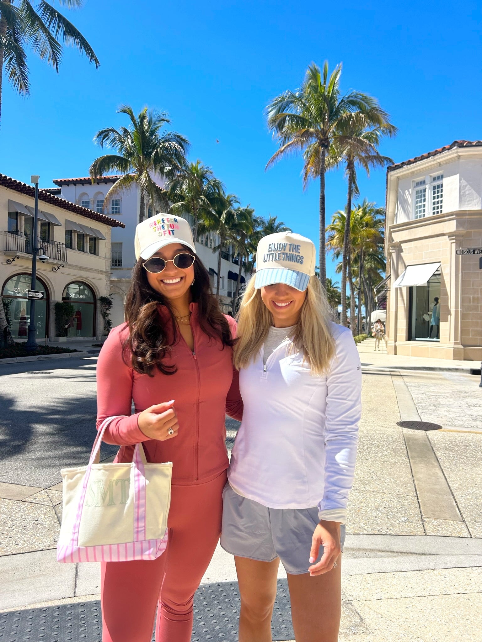 Enjoy the Little Things - Blue Stripe Vintage Trucker Hat - Bexa Boutique
