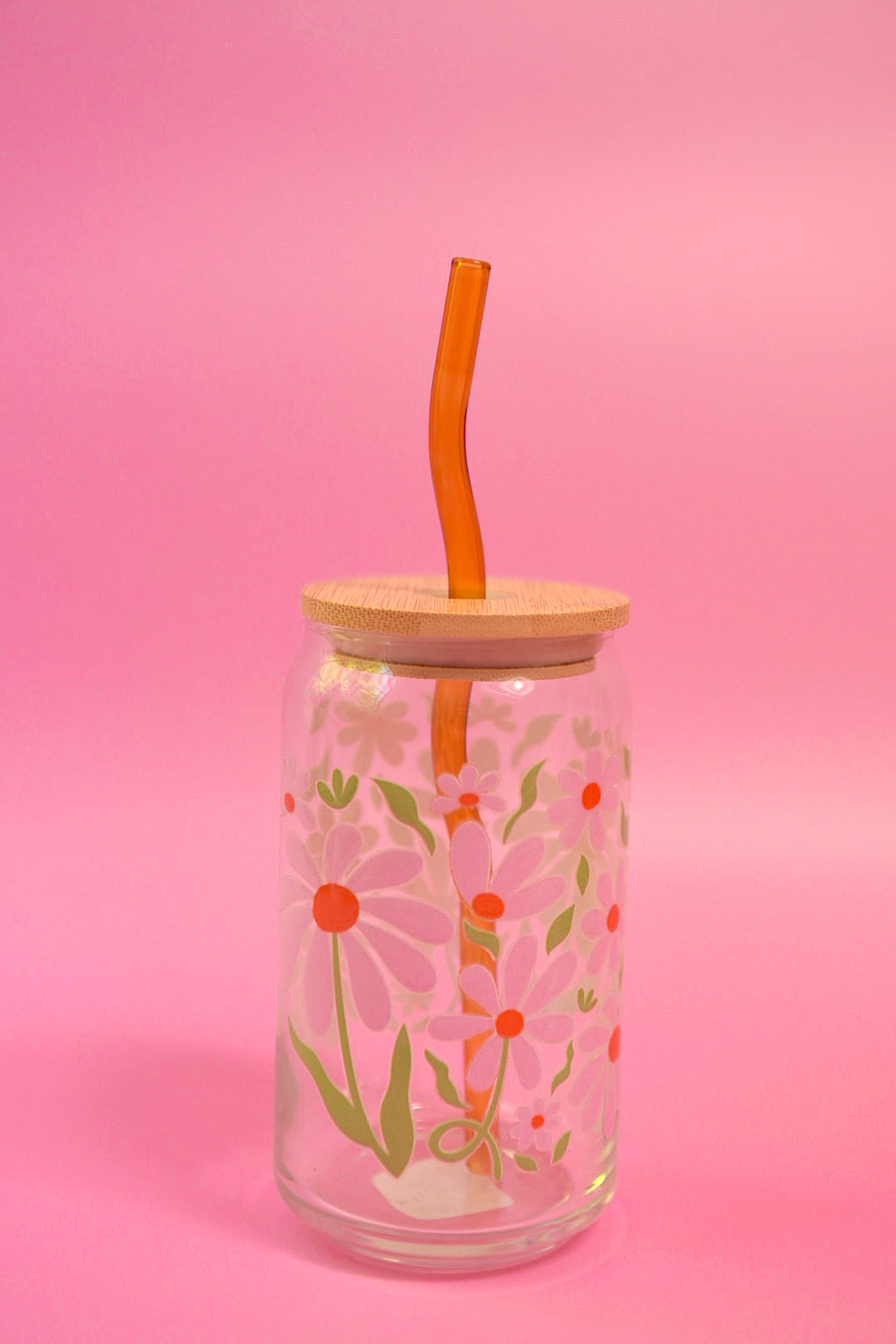 Falling Petals Glass Cup (3 Colors!)