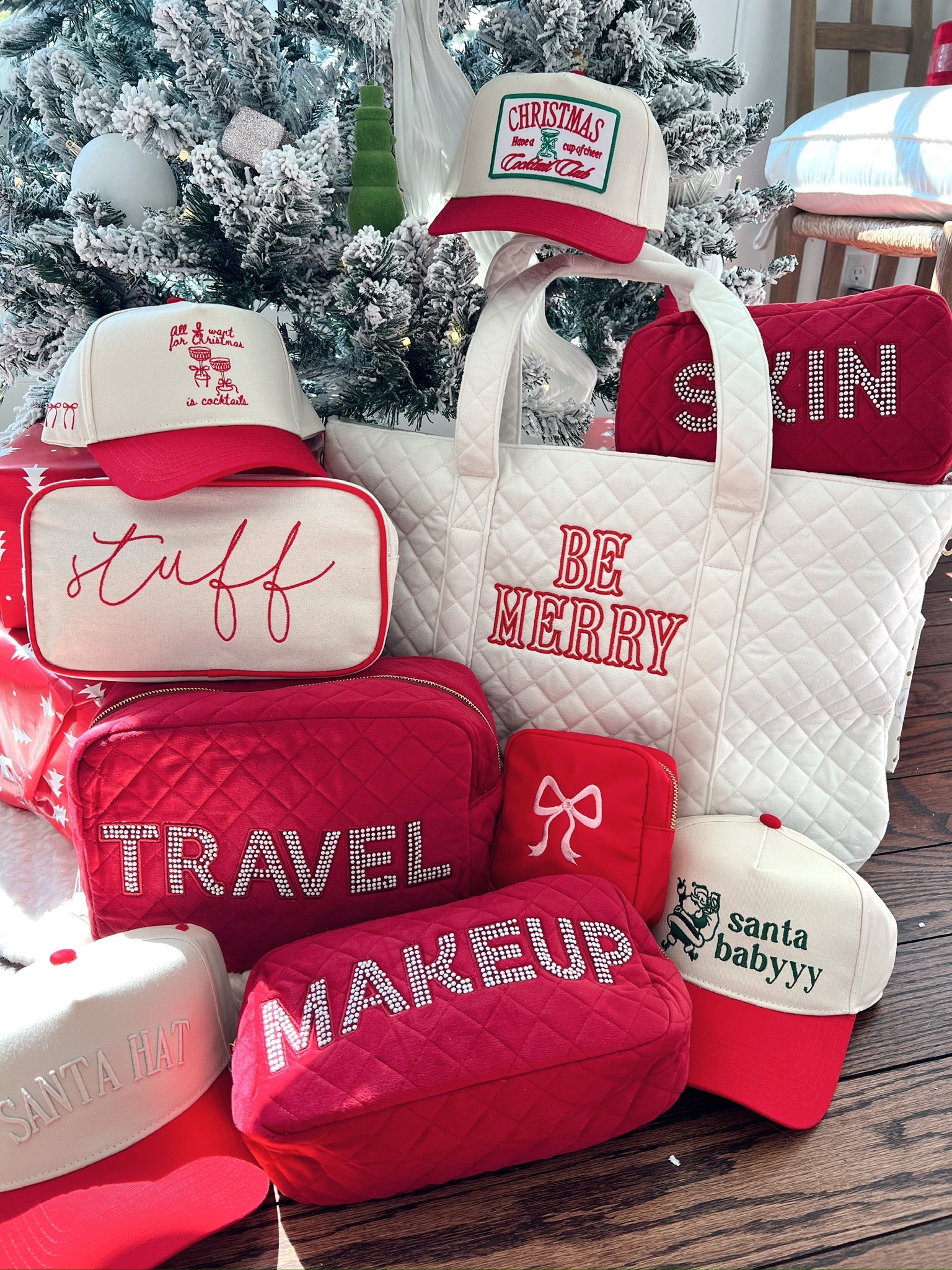 All I Want for Christmas is Cocktails - Red Vintage Trucker Hat