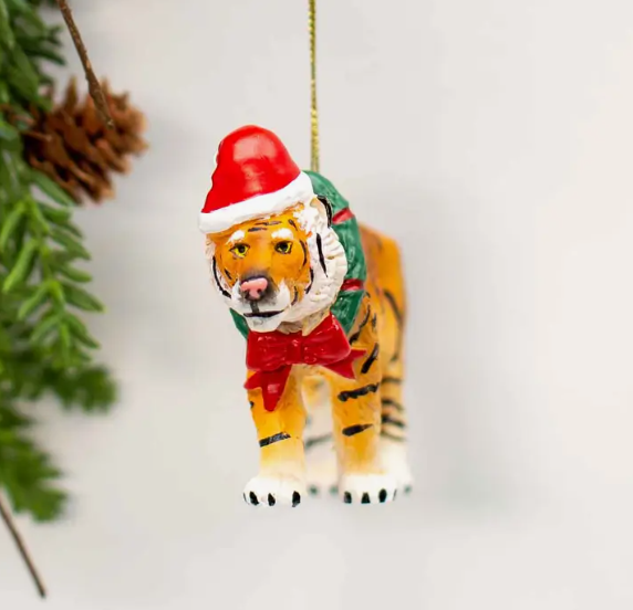 Christmas Tiger Ornament - Pretty Crafty Lady Shop