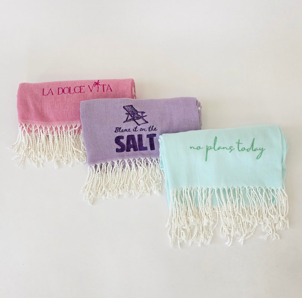 Toni Turkish Beach Towel - Purple - Blame it on the Salt - Bexa Boutique