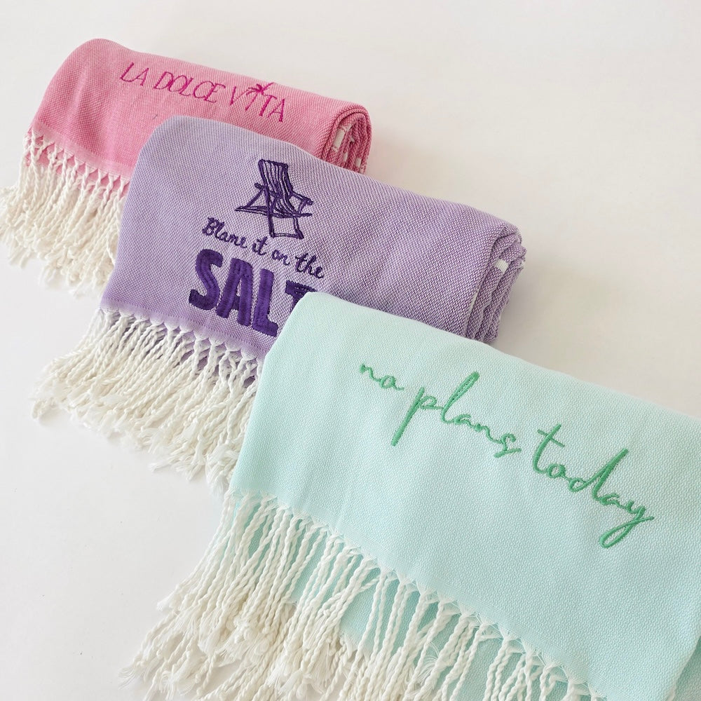 Toni Turkish Beach Towel - Purple - Blame it on the Salt - Bexa Boutique