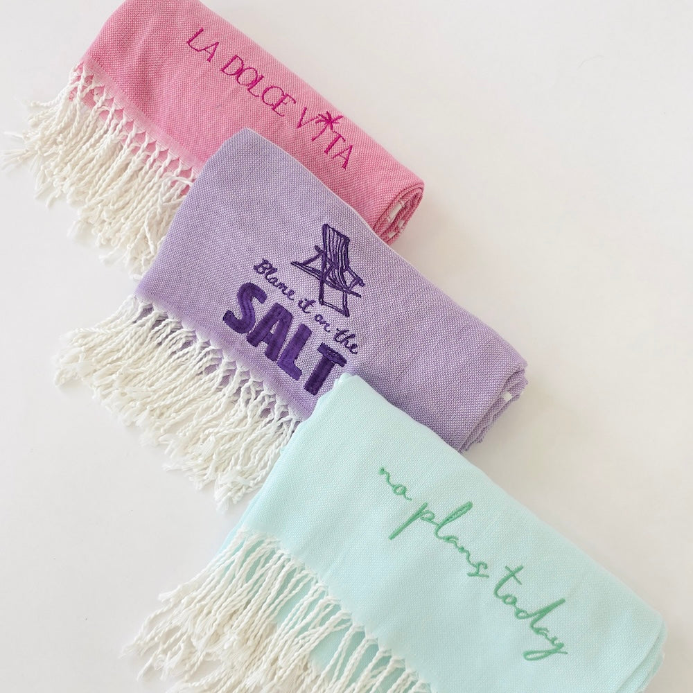 Toni Turkish Beach Towel - Purple - Blame it on the Salt - Bexa Boutique