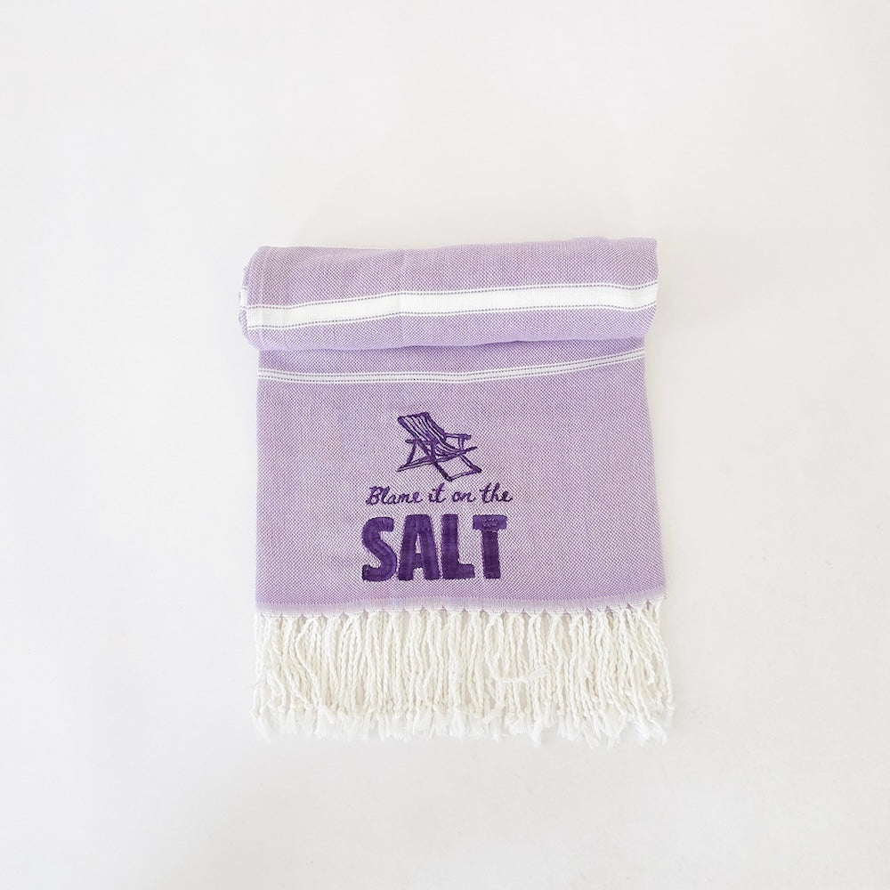 Toni Turkish Beach Towel - Purple - Blame it on the Salt - Bexa Boutique