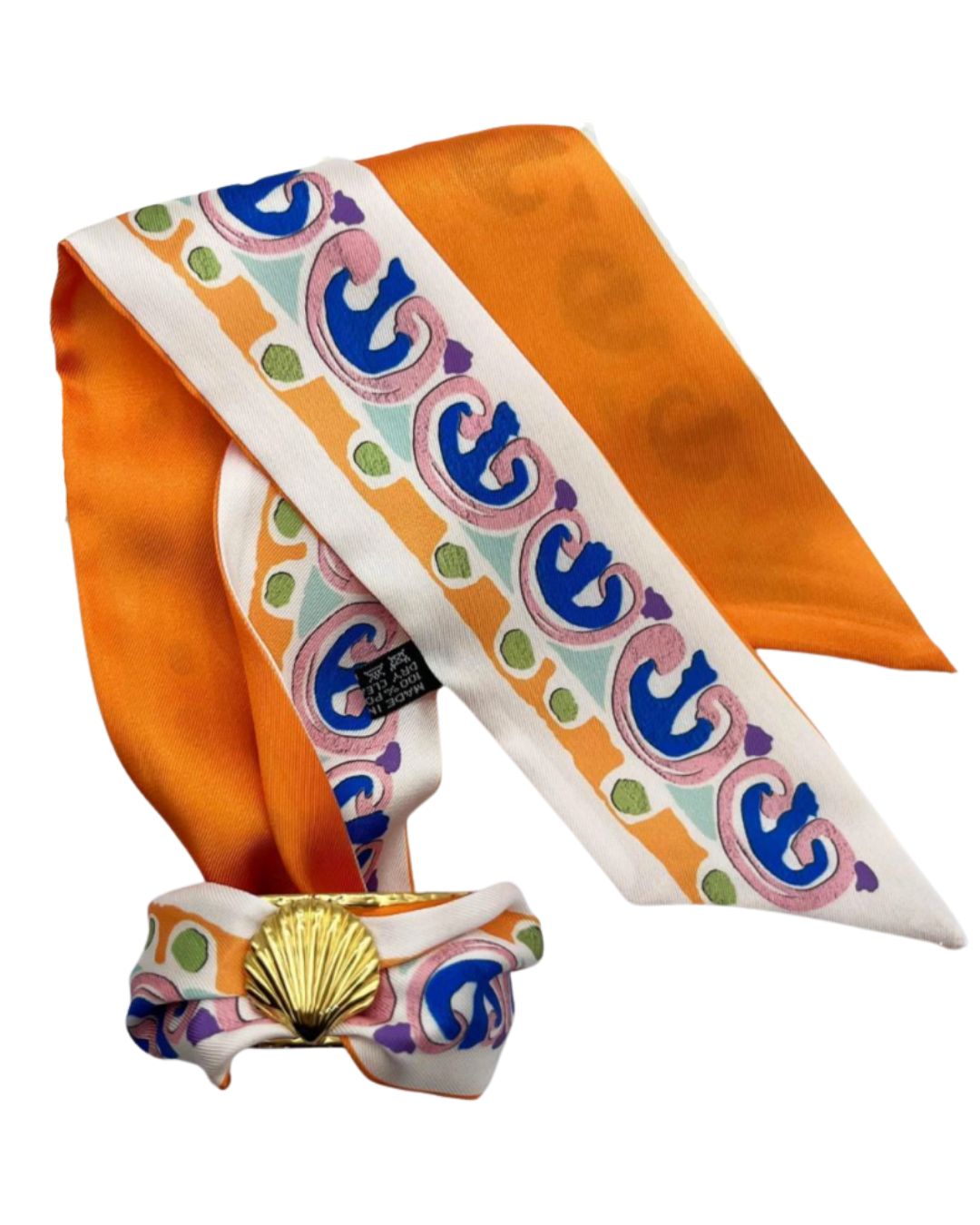 Scallop Shell Scarf Cuff - Blue Pucci - Bexa Boutique