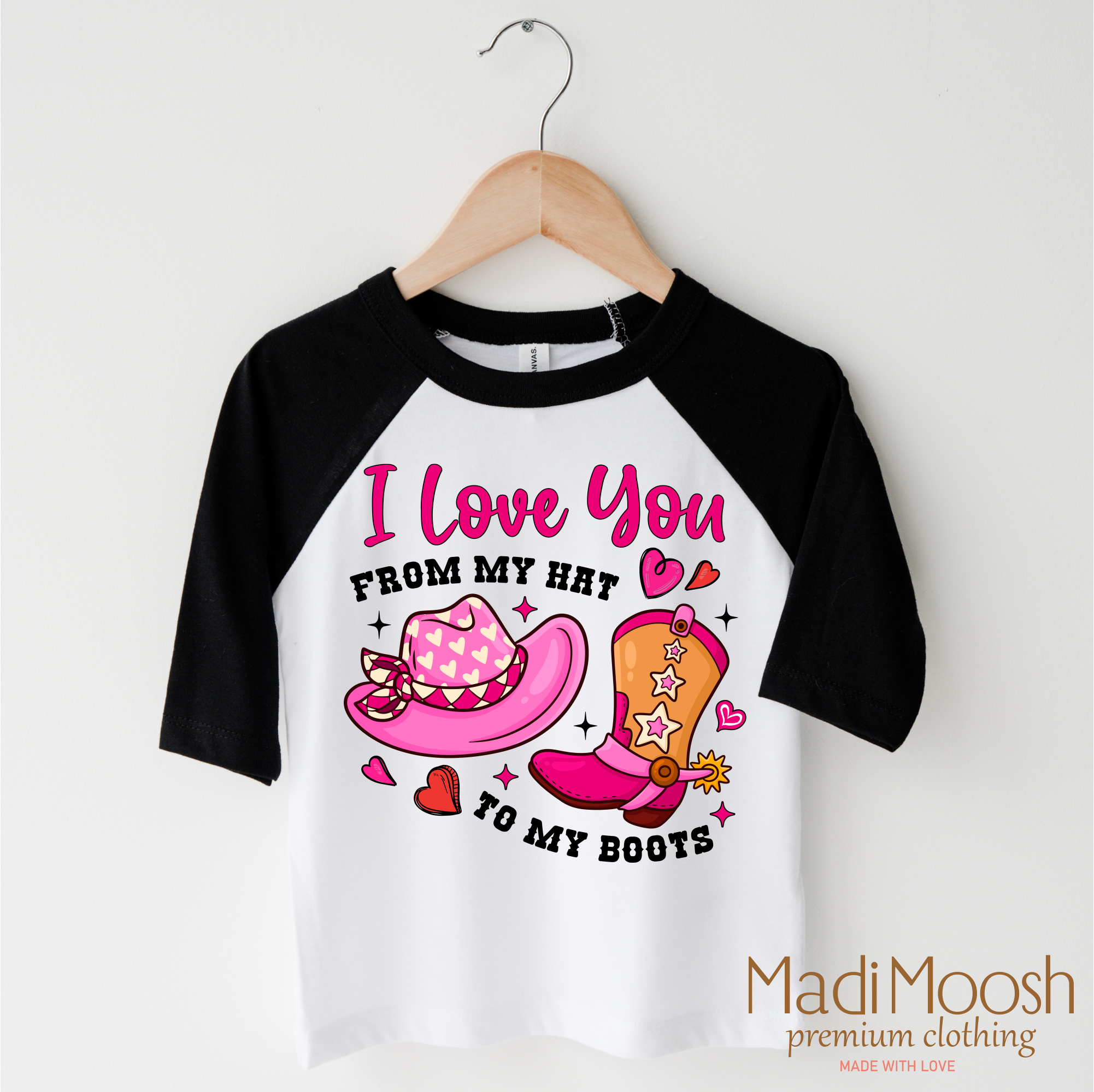 I Love You From My Hat To My Boots Valentine's Day Shirt - Western Valentine's Tee