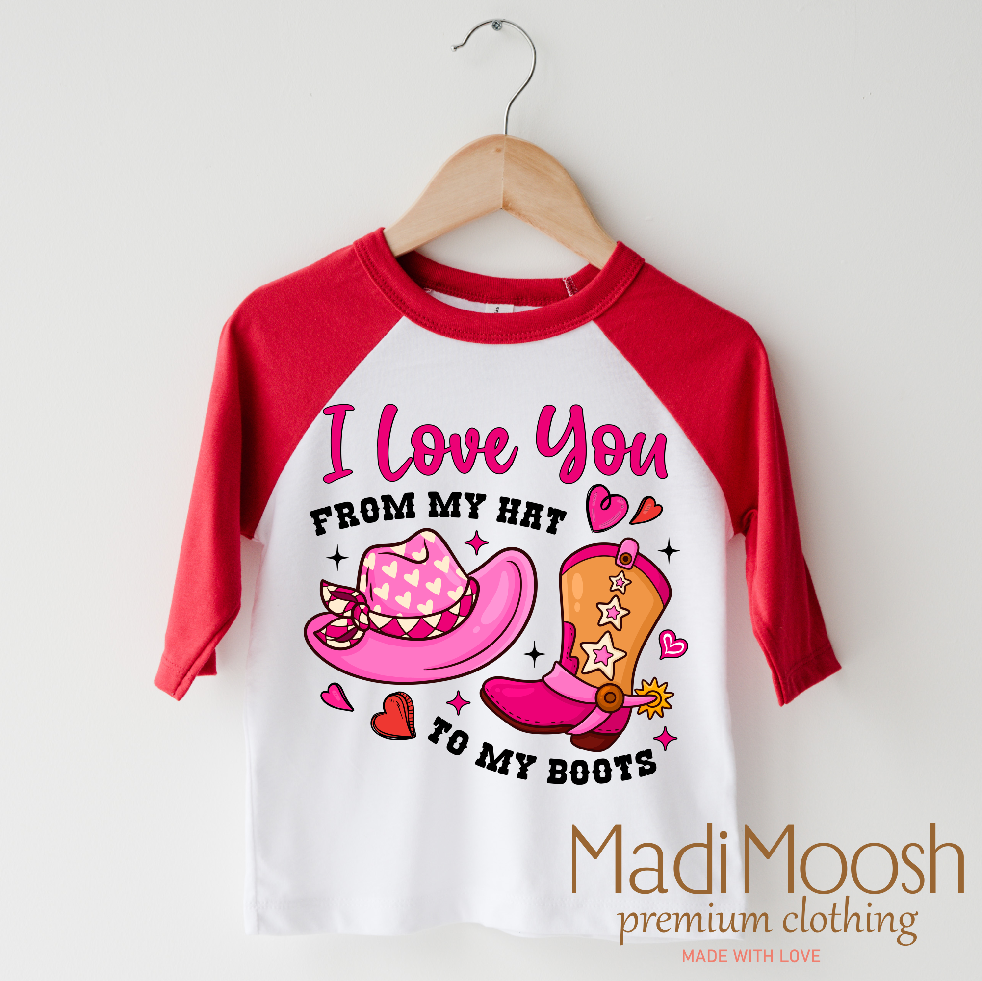 I Love You From My Hat To My Boots Valentine's Day Shirt - Western Valentine's Tee