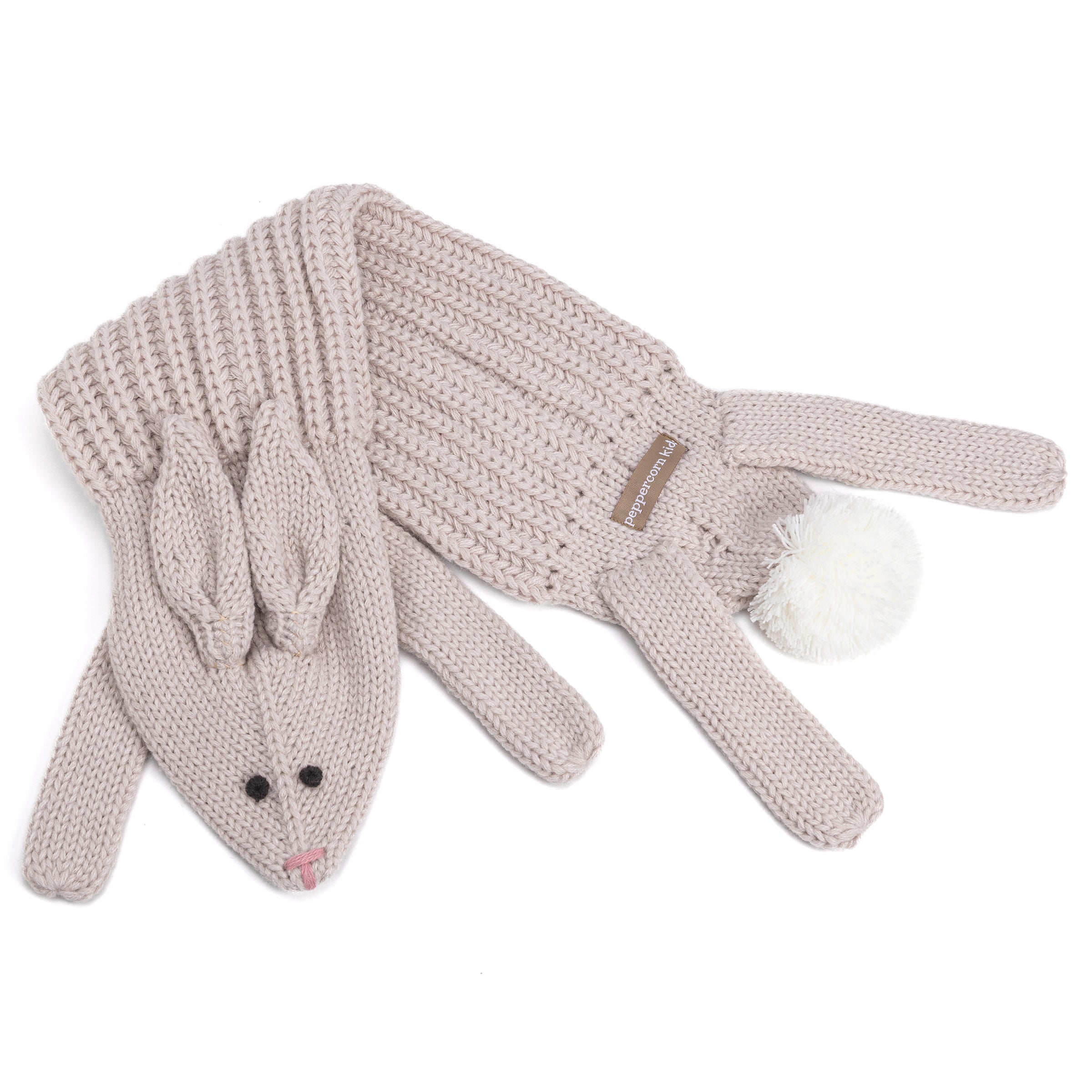 Soft Bunny Knitted Winter Neck Scarf- (Toddlers, Kids Age 4/5-12Yr)- Unisex
