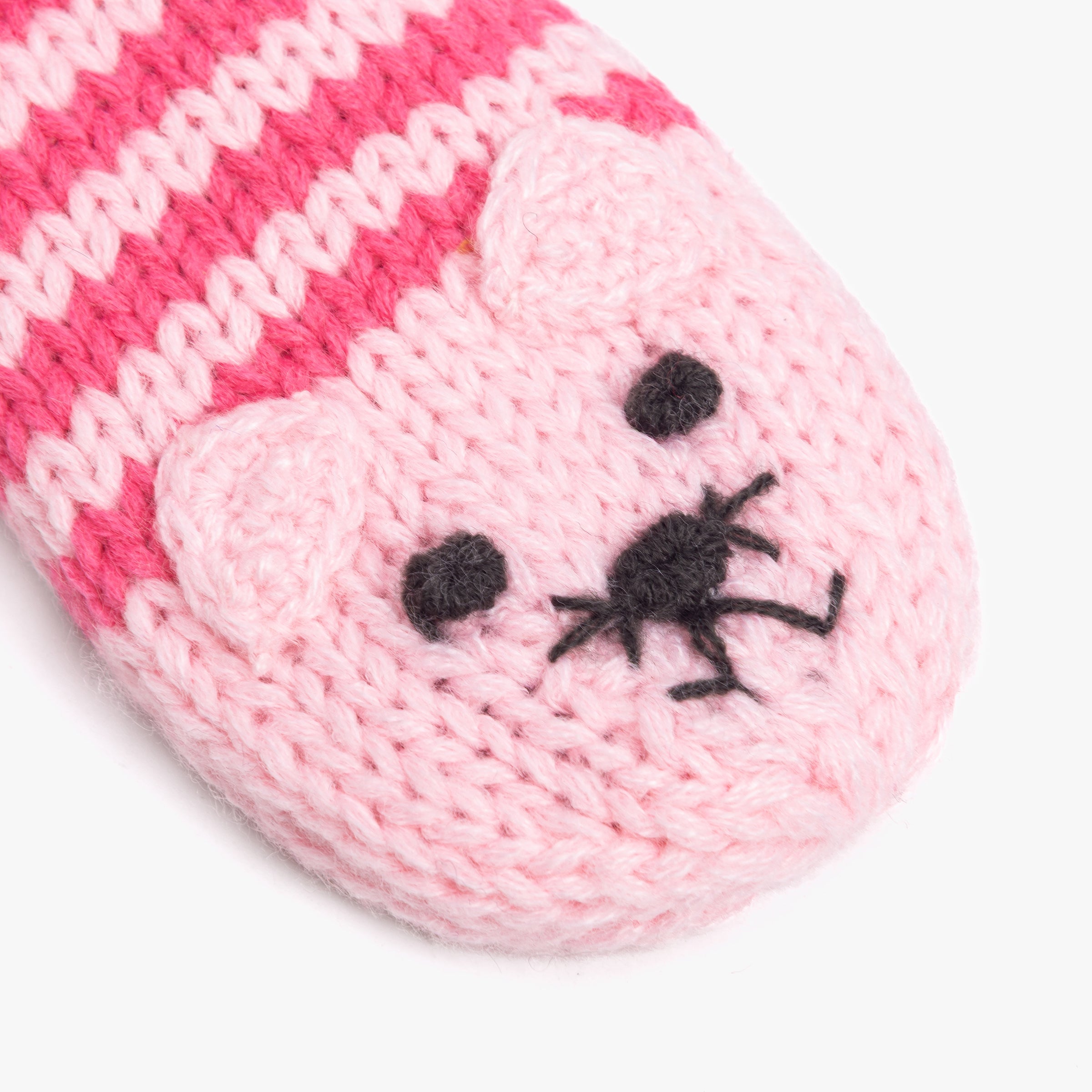 Kids Kitty Cat Stripe Knit Mittens - Soft, Fleece Lined, For Toddlers and Children of All Ages