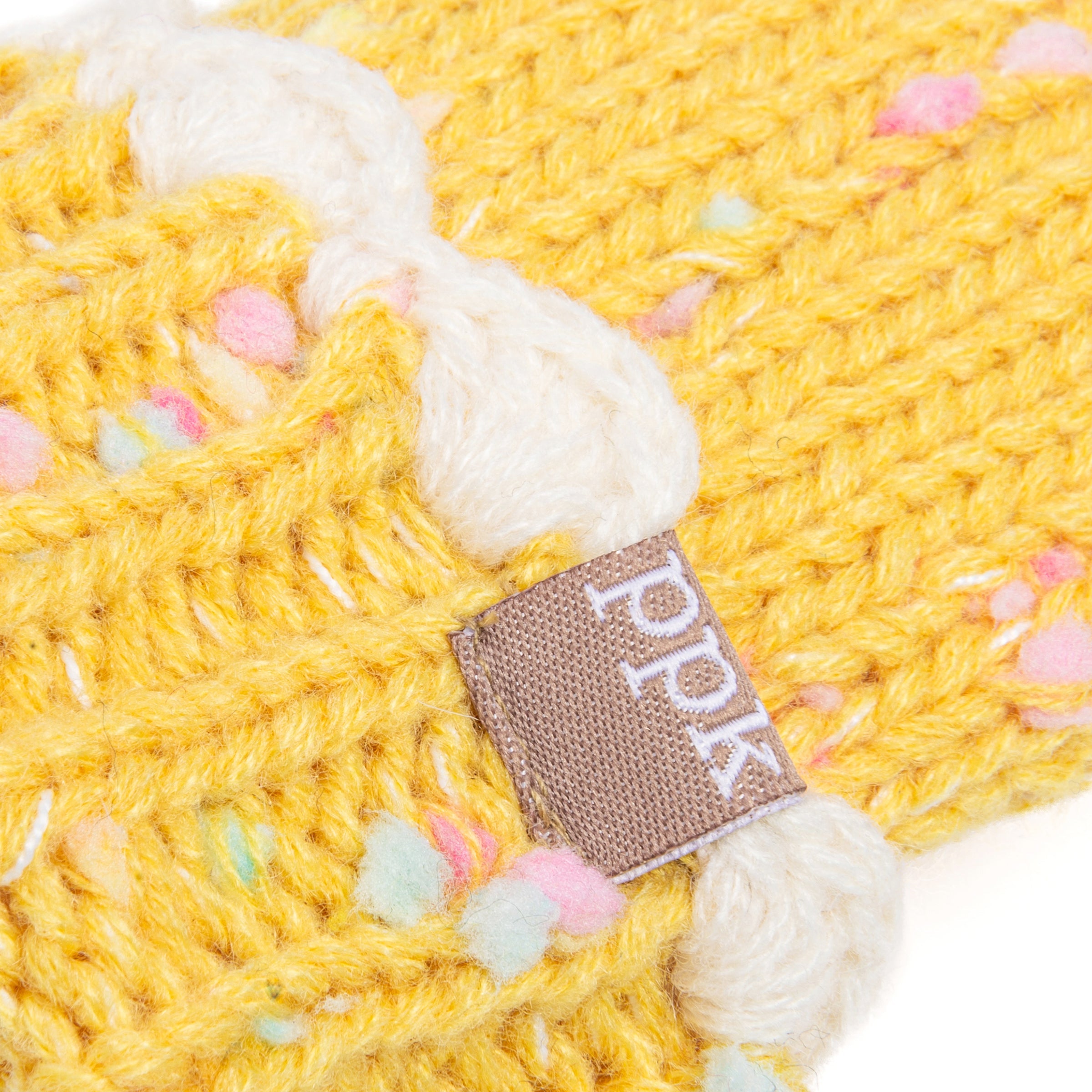 Girls Fun Speckled Knit Mittens with Scalloped Lace Cuff, for Kids All Ages 1-12 Years, Fleece-lined