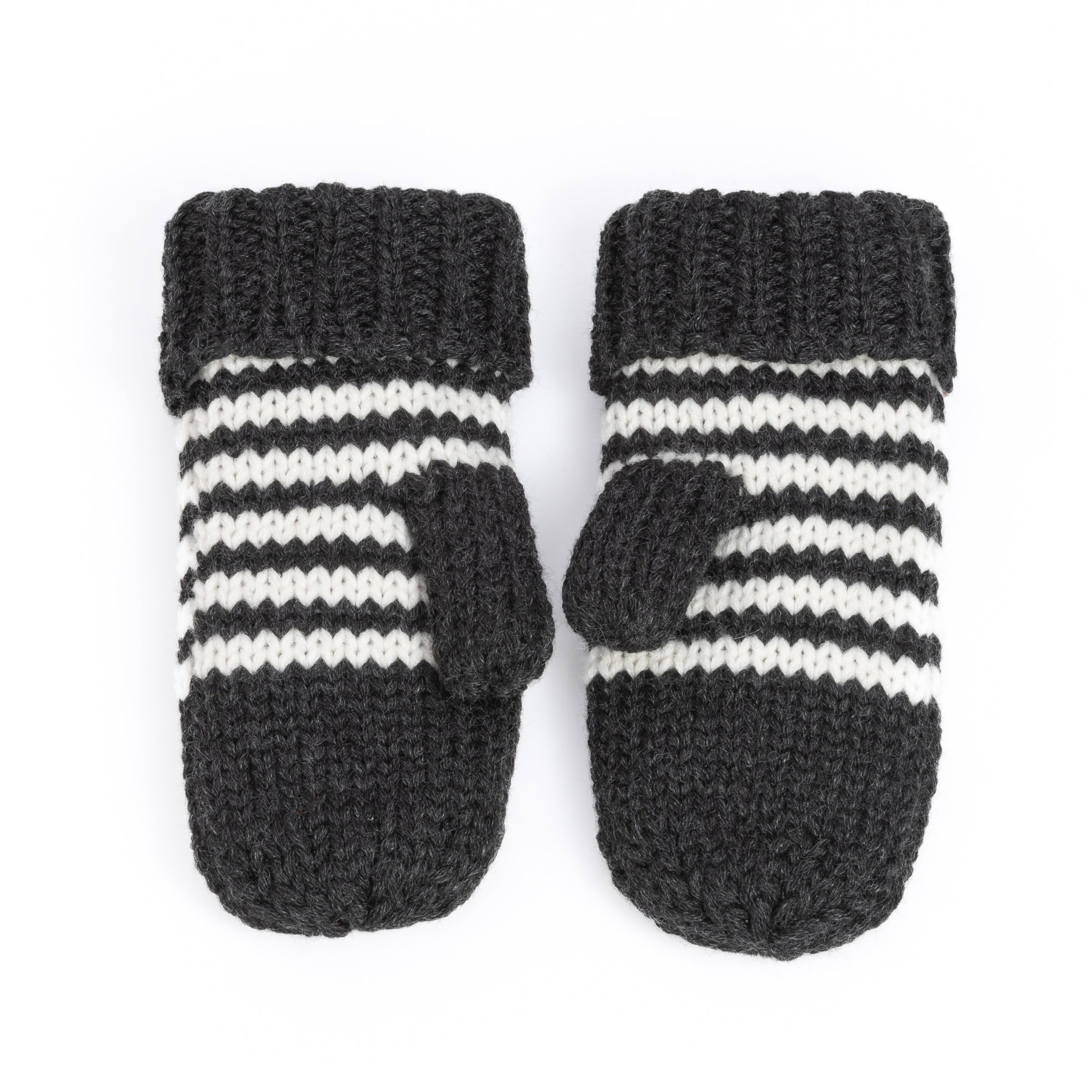 Kids Kitty Cat Stripe Knit Mittens - Soft, Fleece Lined, For Toddlers and Children of All Ages