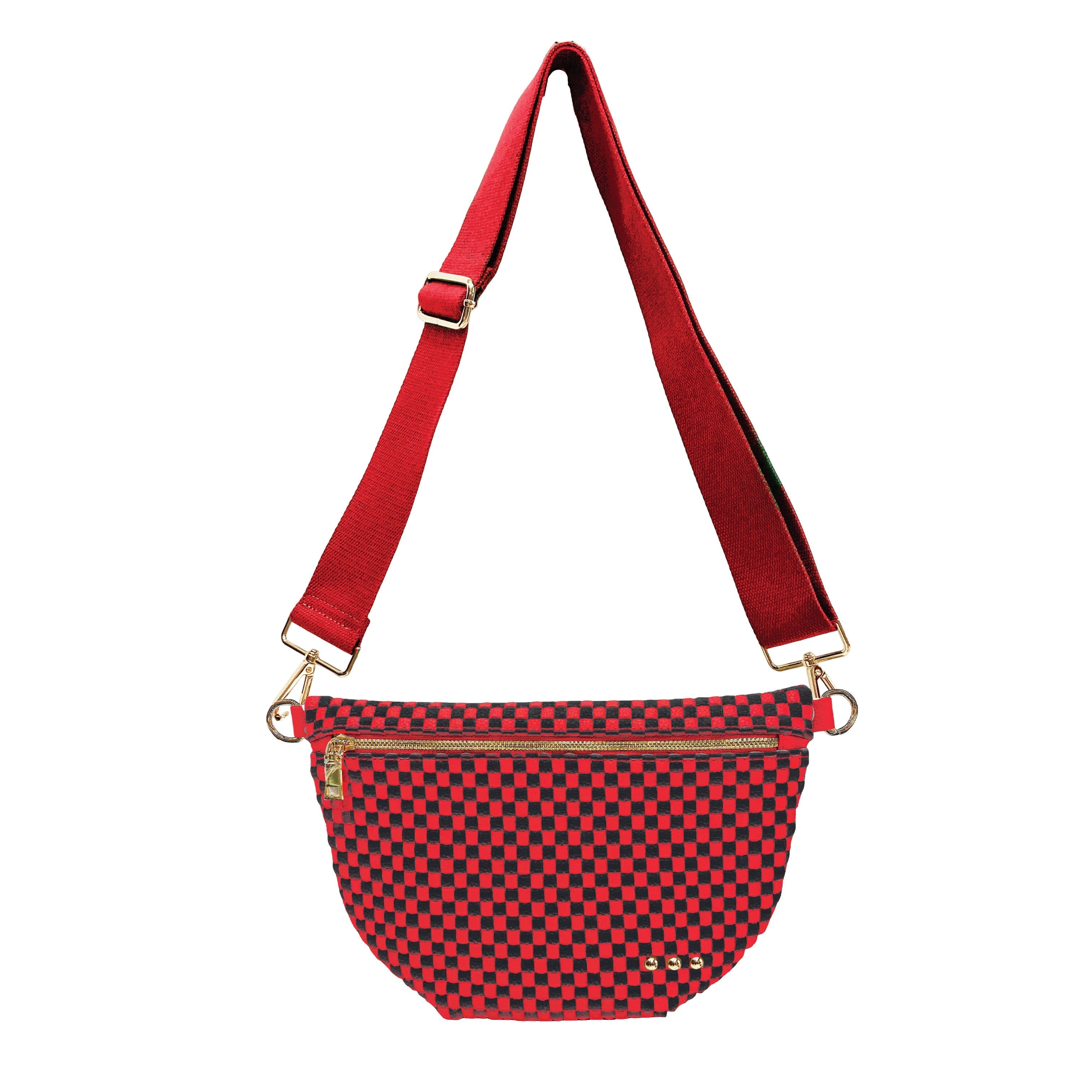 Westlyn Woven Bum Bag - TOP SELLER - Woven Checkered Black - Bexa Boutique