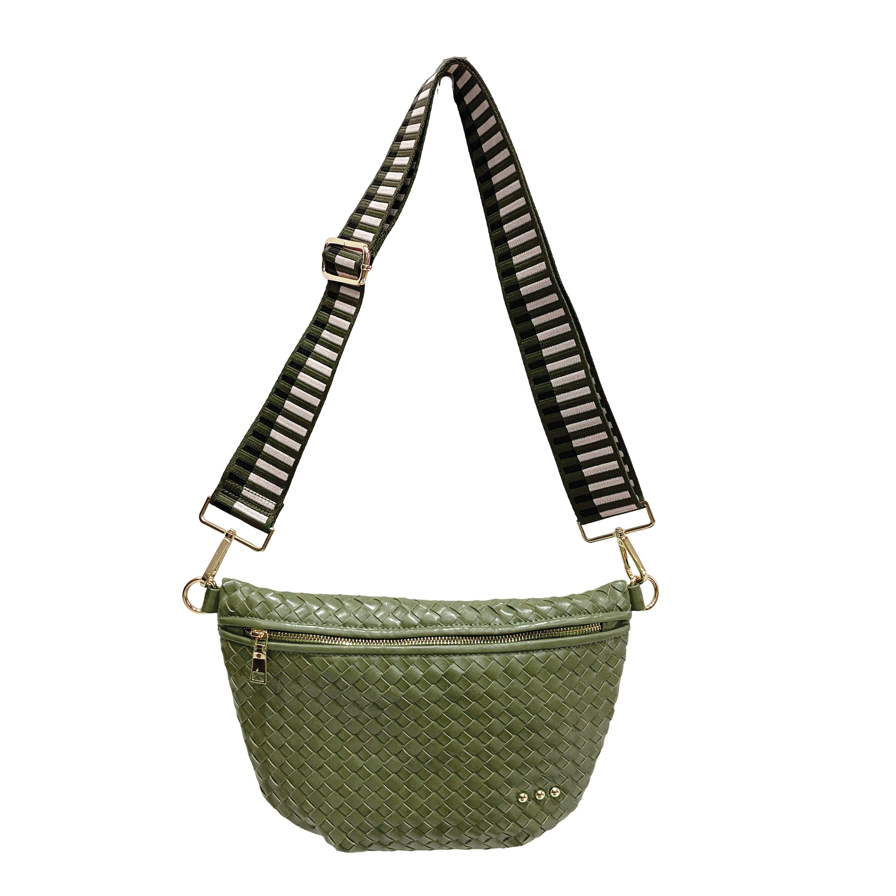 Westlyn Woven Bum Bag - TOP SELLER - Woven Checkered Black - Bexa Boutique
