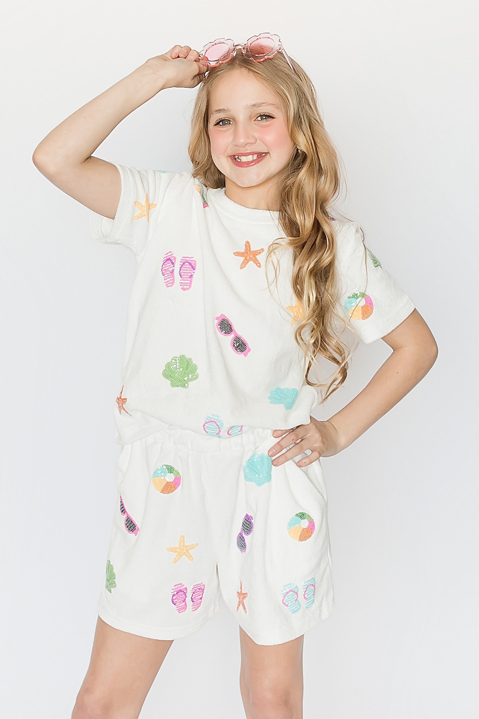 Beach Terry Cloth White Bottom - Bexa Boutique