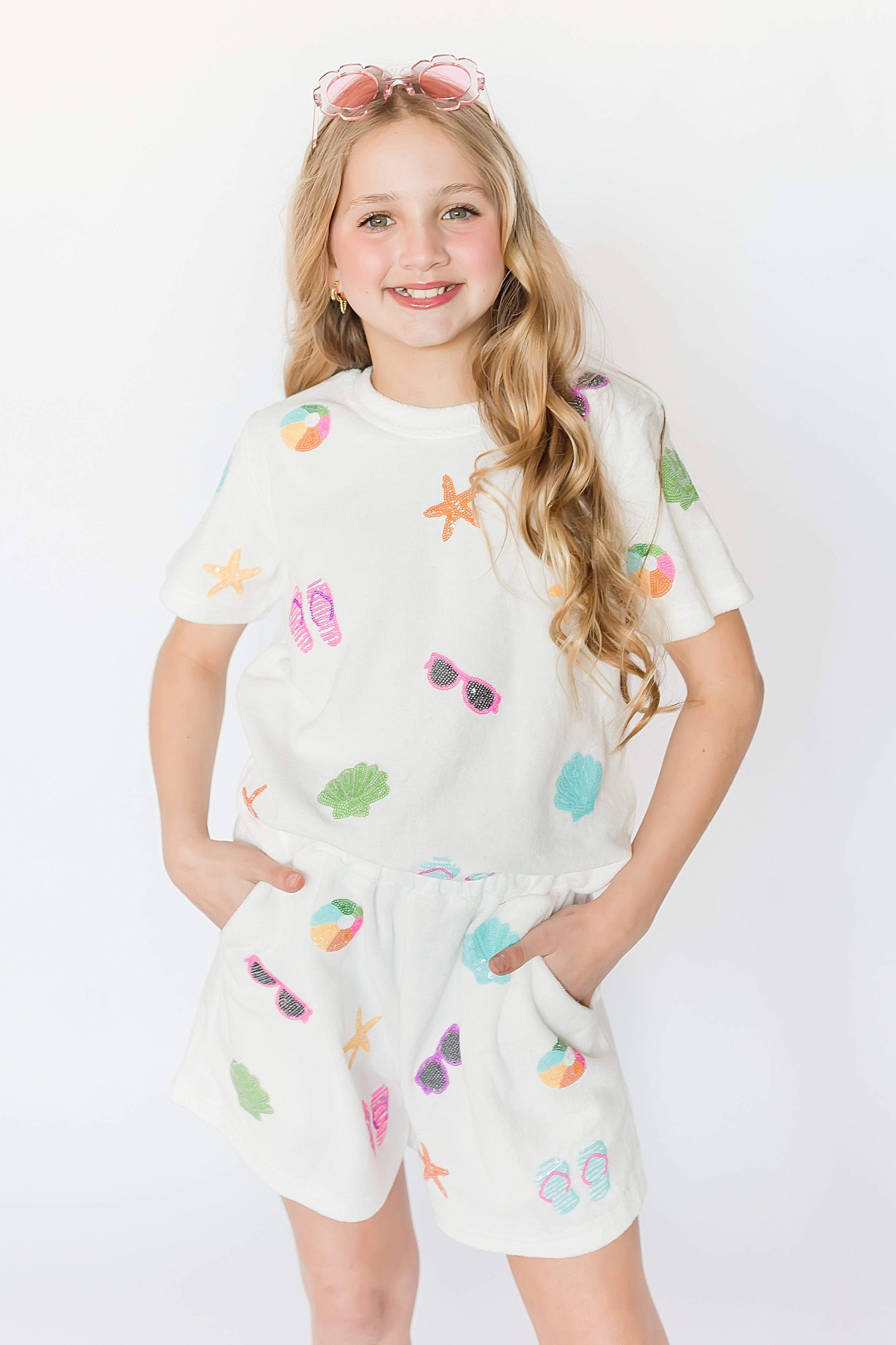 Beach Terry Cloth White Bottom - Bexa Boutique