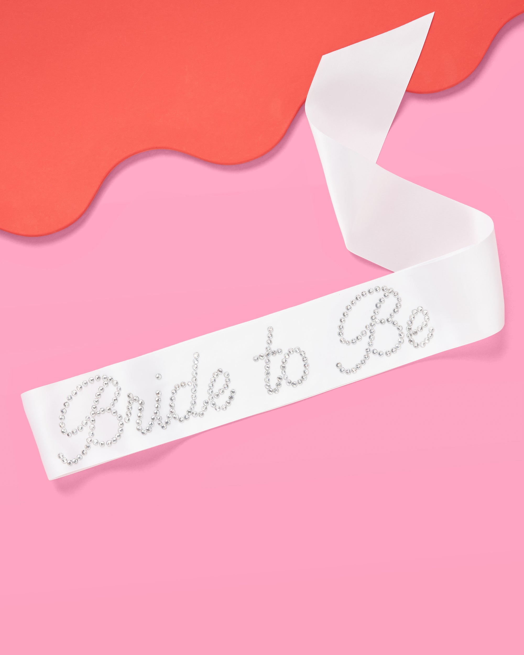 That Bride Sash - white silk + rhinestones