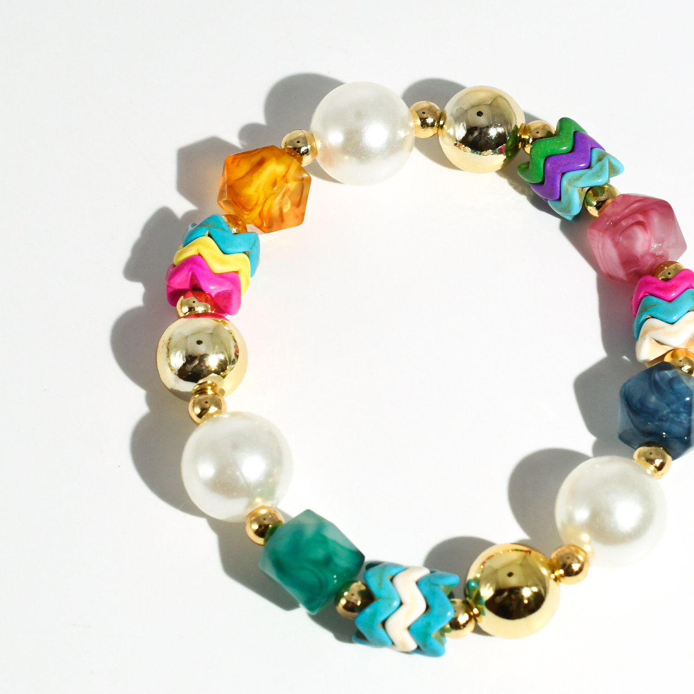 Ziggy Pearl Pop Gold Bracelet