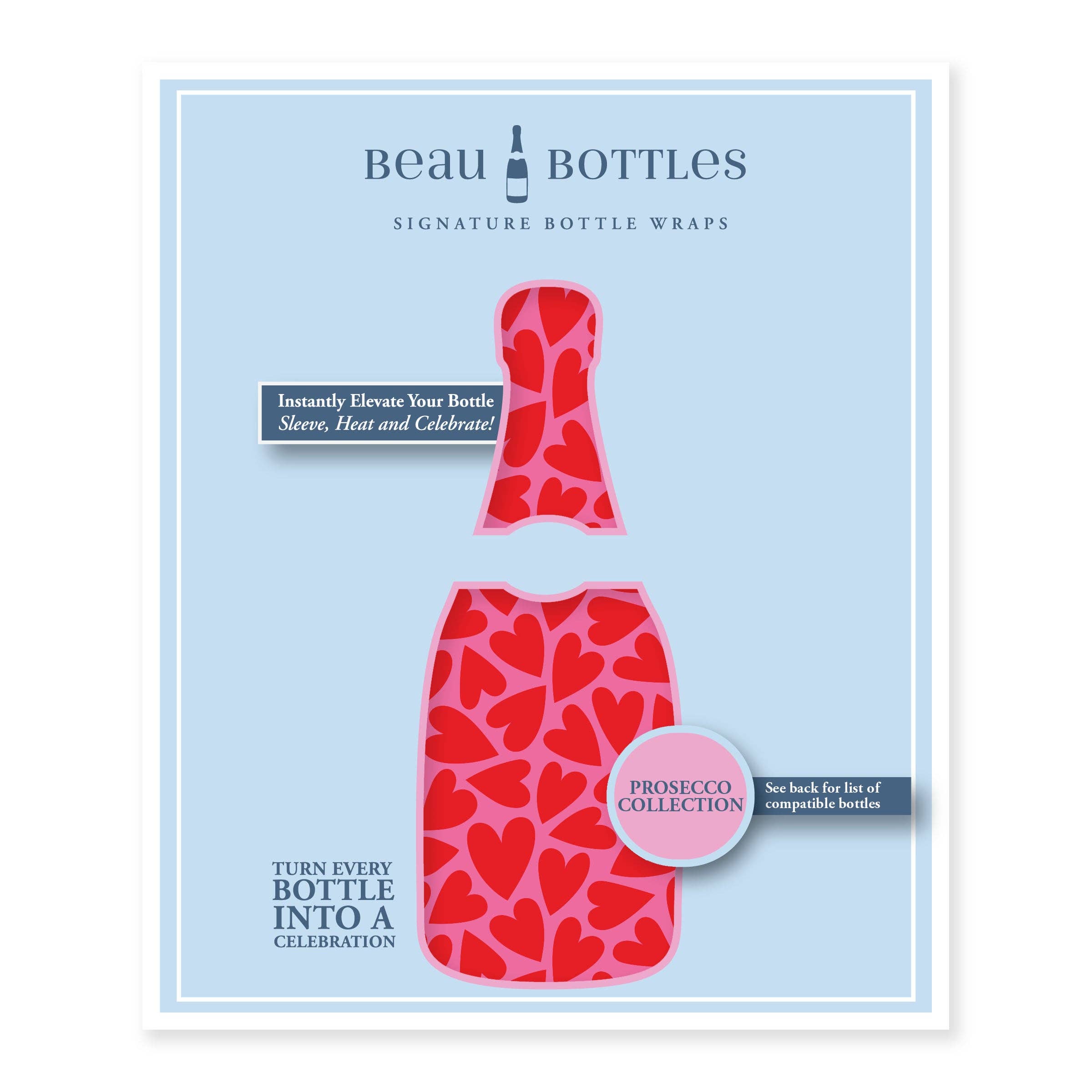 Beau Bottles Pop Hearts  - Prosecco Collection