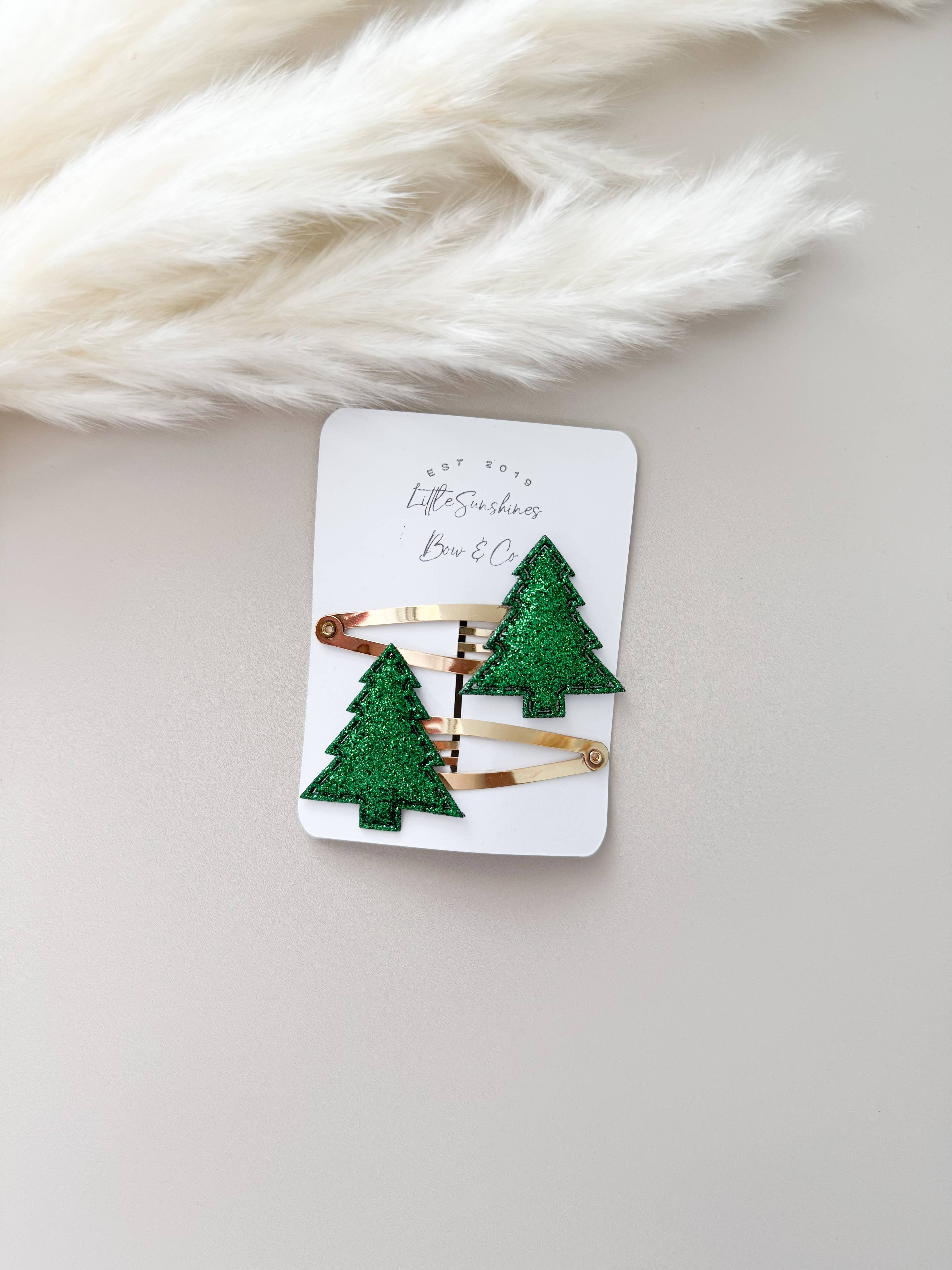 Christmas Tree Hair Clips- Set of 2