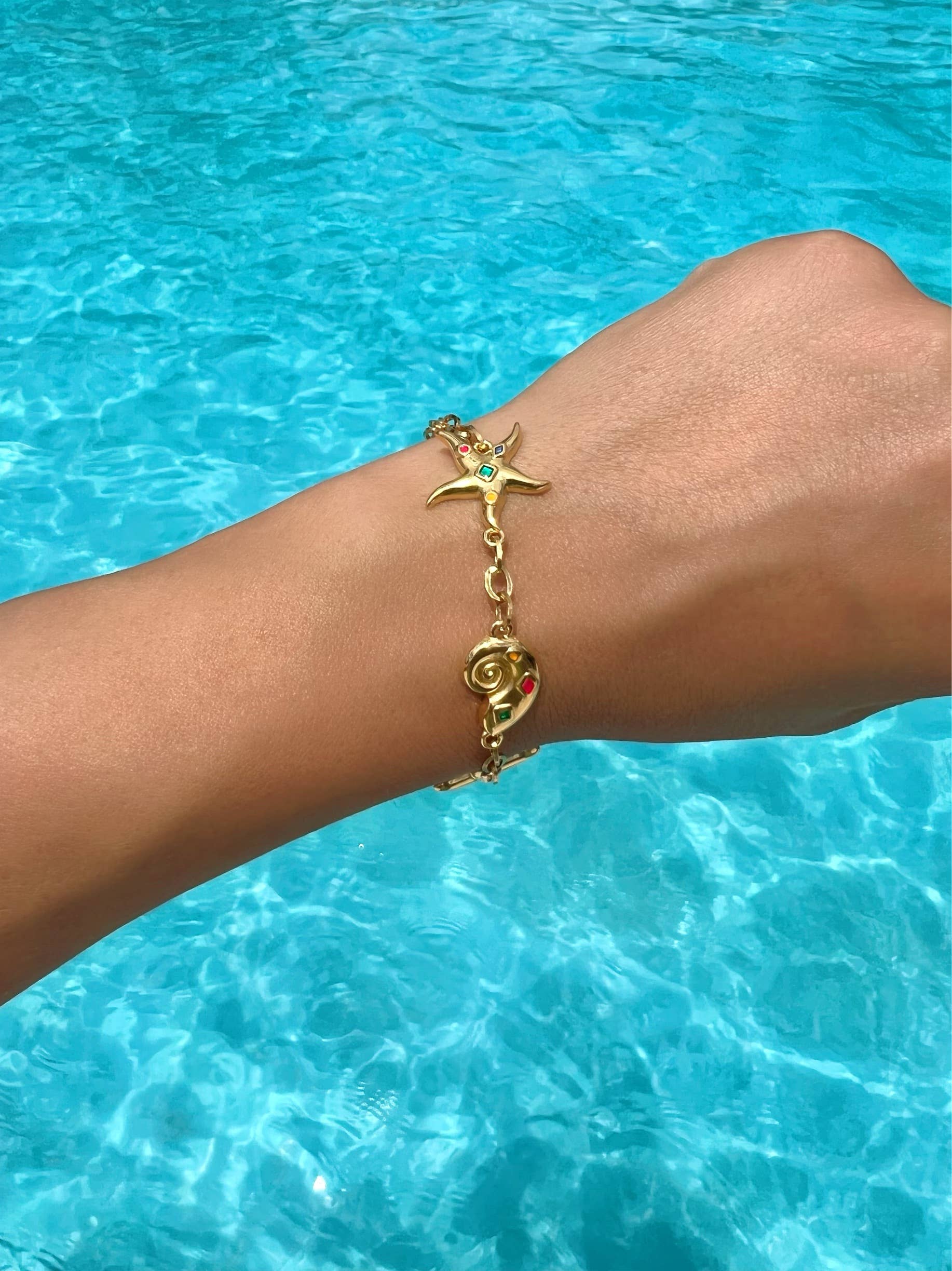 Gold Summer Bracelet, beach Bracelet - Made in Greece