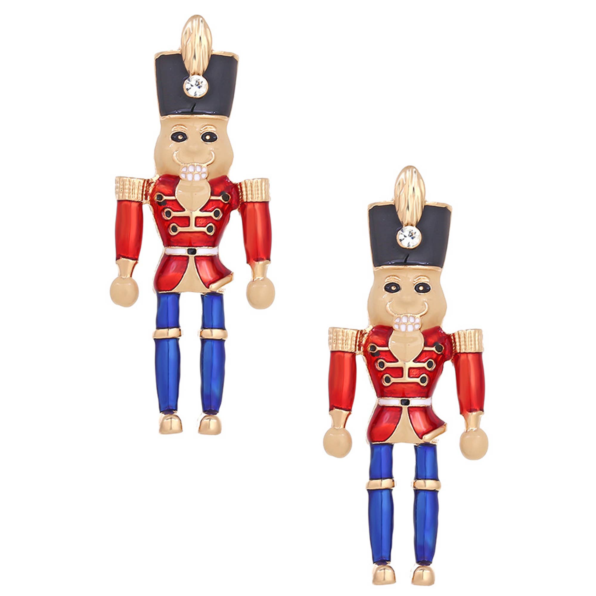 Nutcracker Soldier Alloy Earrings