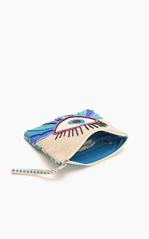 Wanderlust Evil Eye Beaded Clutch