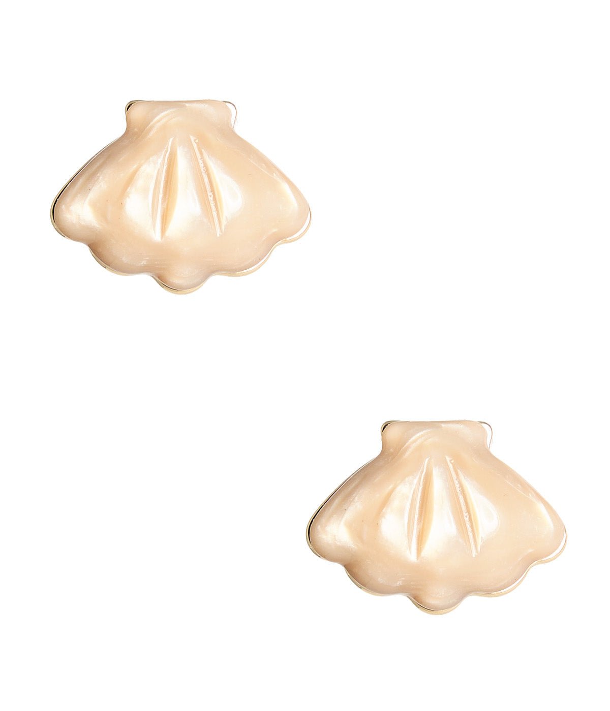 Acrylic Shell Stud Earring - Light Pink - Bexa Boutique