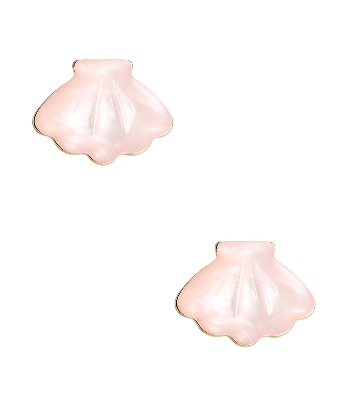 Acrylic Shell Stud Earring - Light Pink - Bexa Boutique
