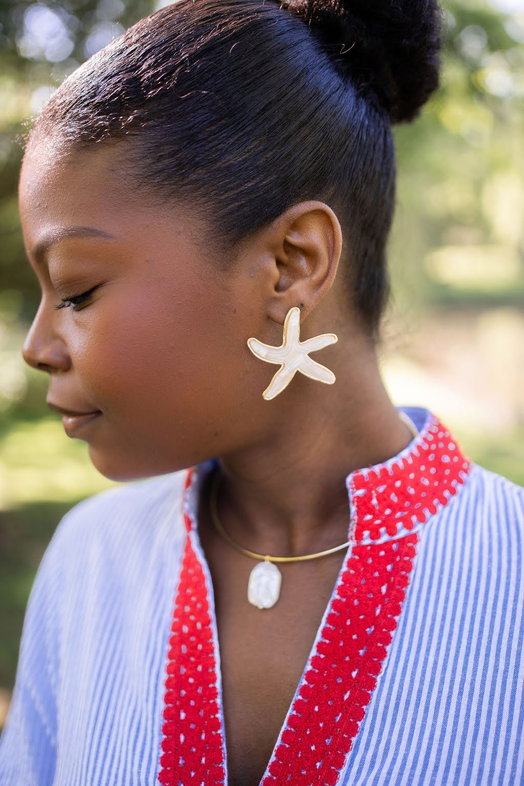 Acrylic Starfish Earring - Light Pink - Bexa Boutique