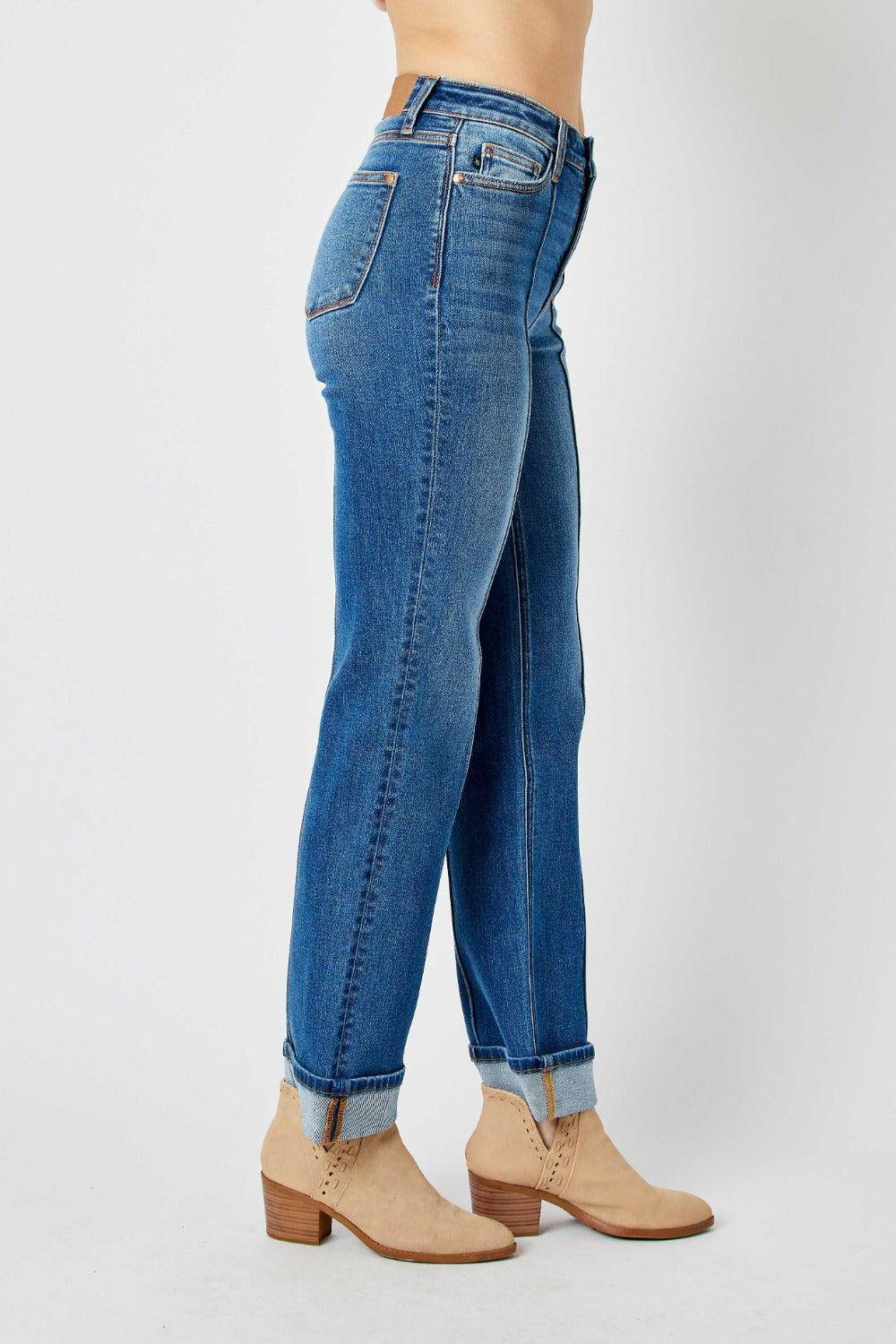 Judy Blue Full Size High Waist Front Front Seam Straight Jeans