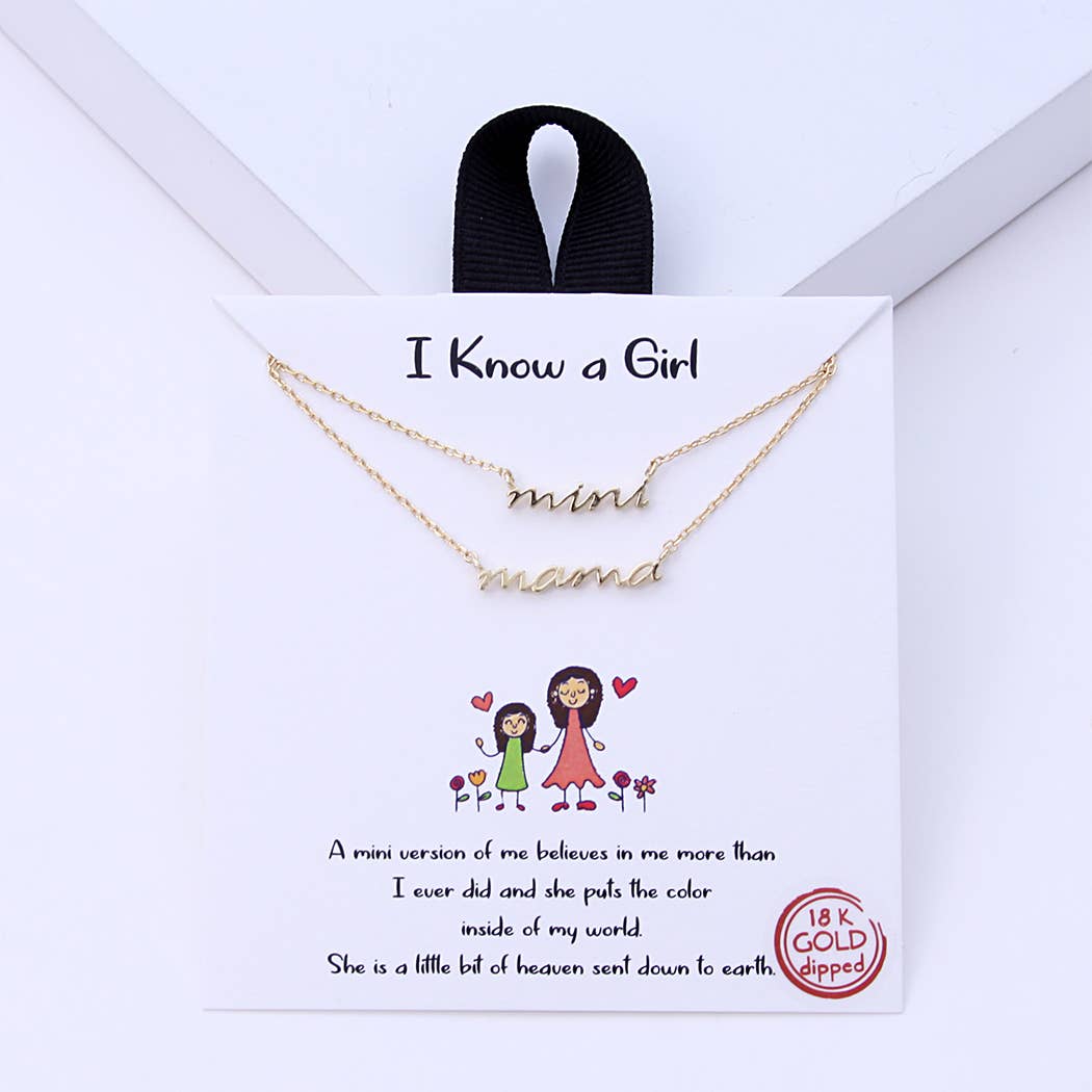 Mini and Mama Gold-Dipped Necklace