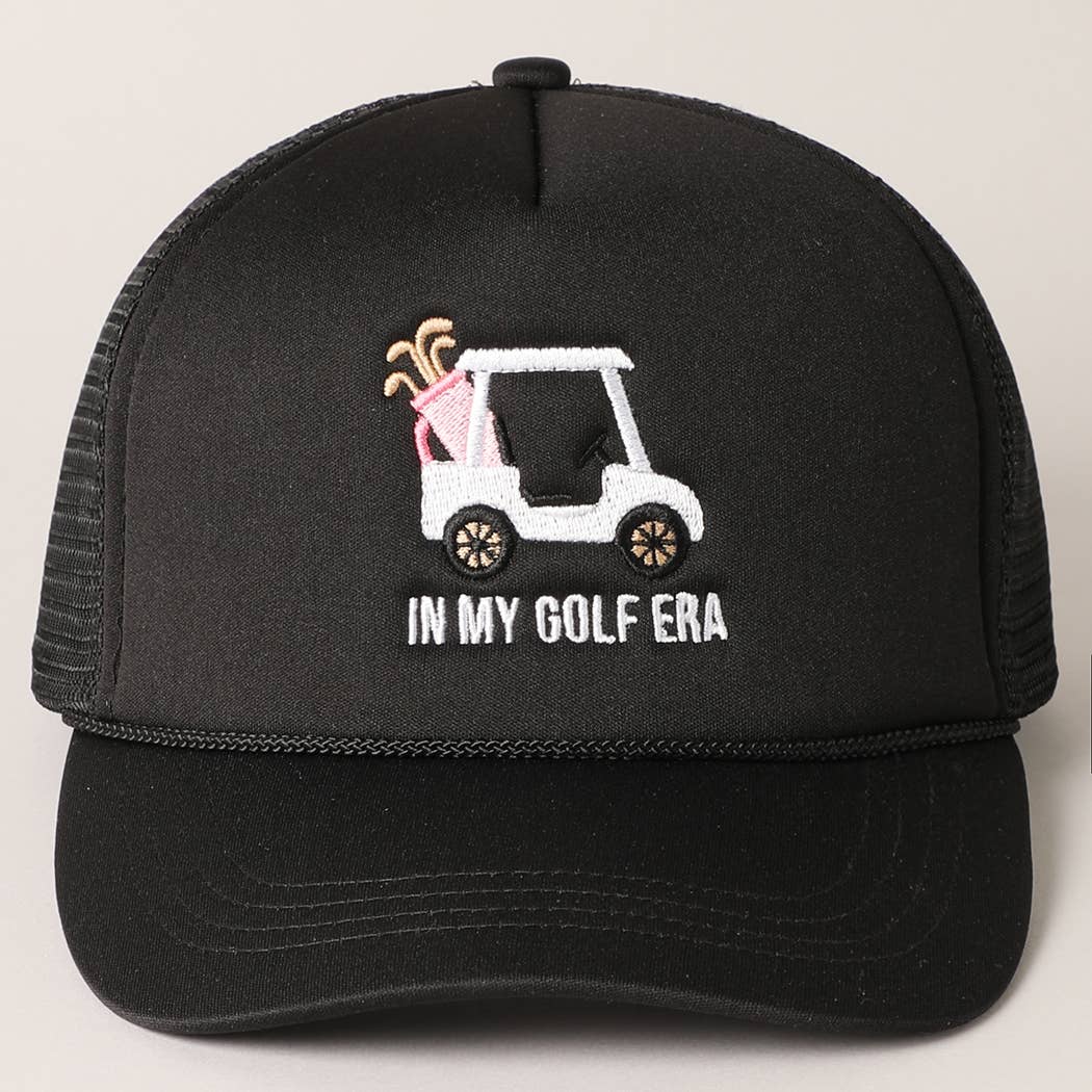 Golf Cart and In My Golf Era Embroidery Trucker Hat